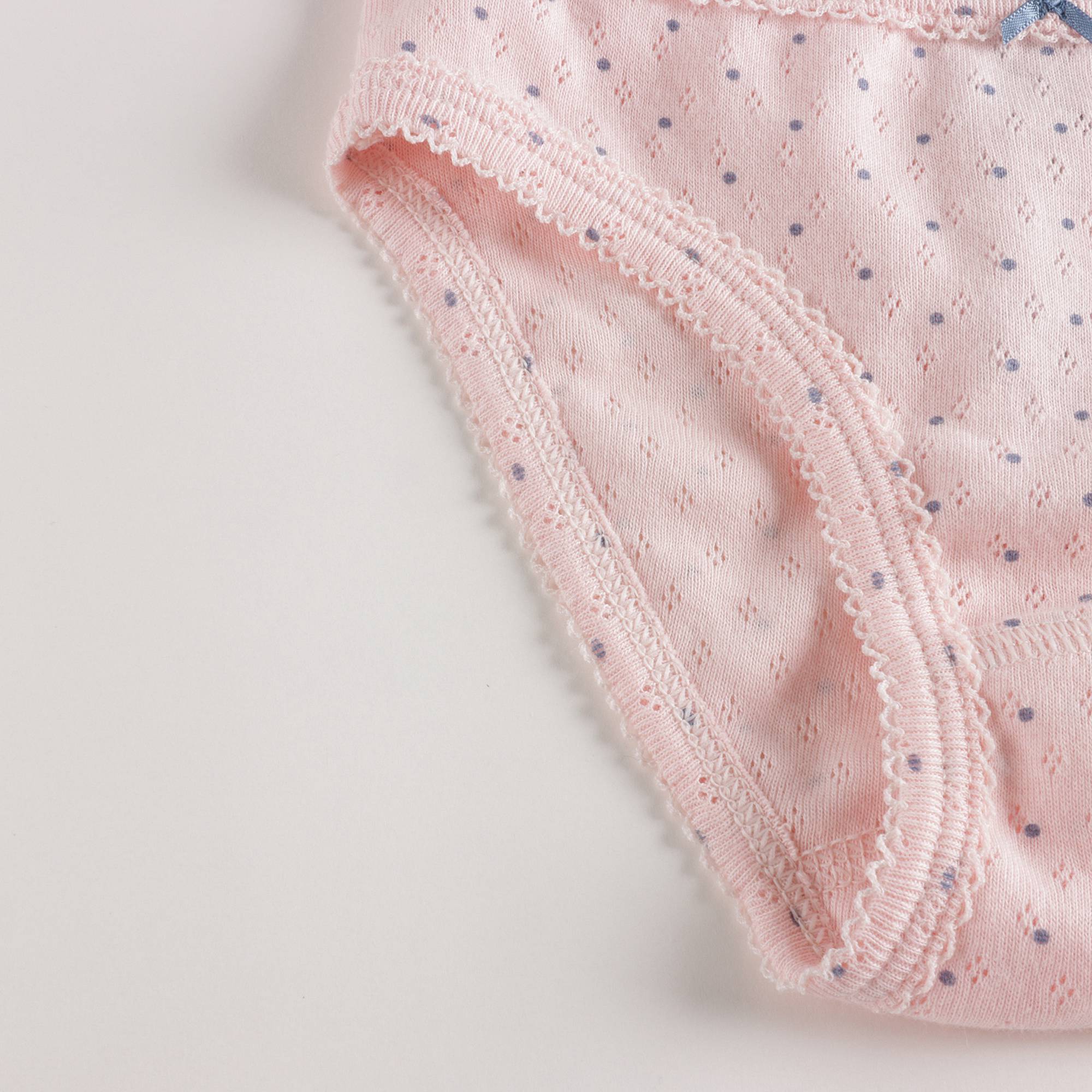 Girls Multicolor Dots Cotton Underwear Set (3 Pack)