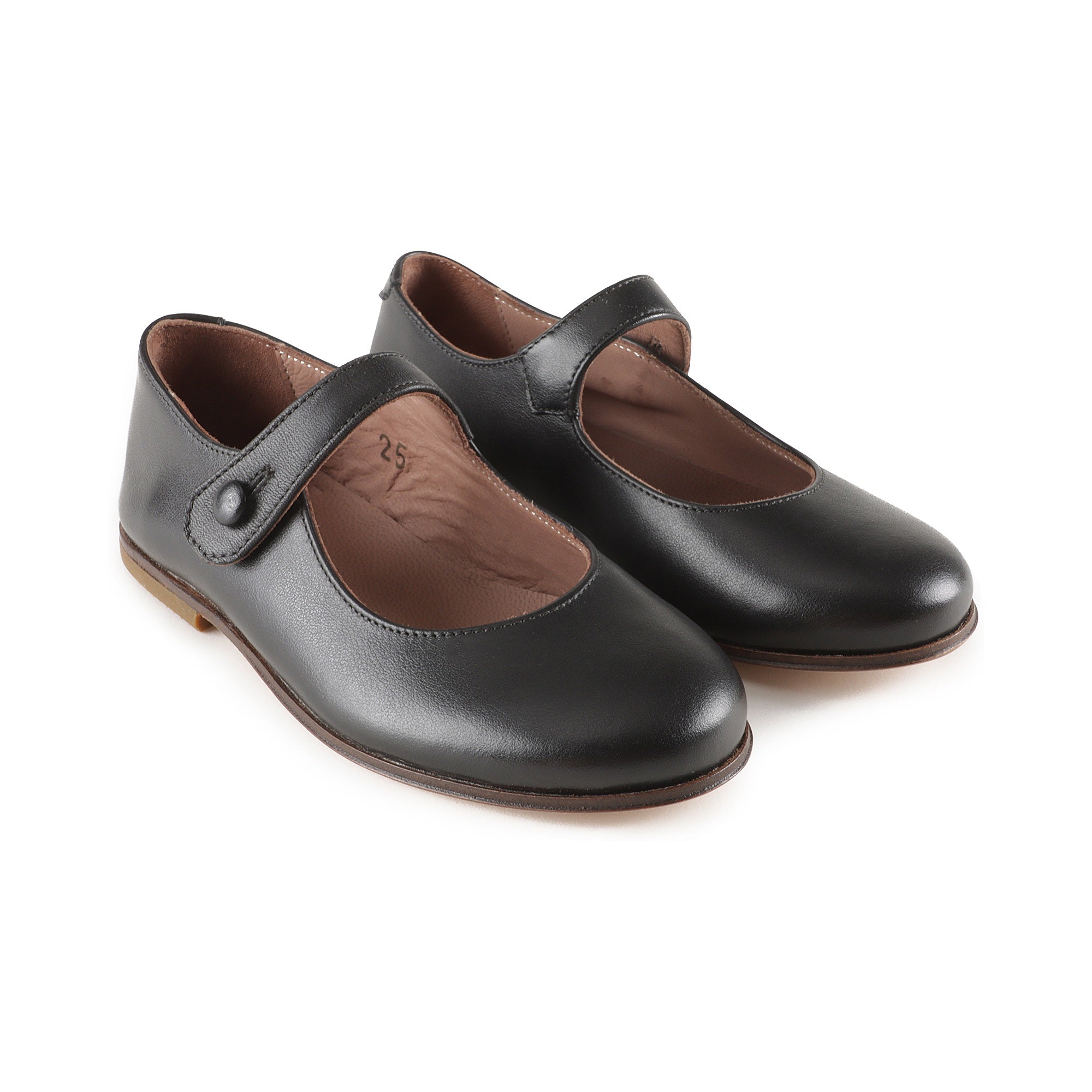Girls Black Leather Shoes