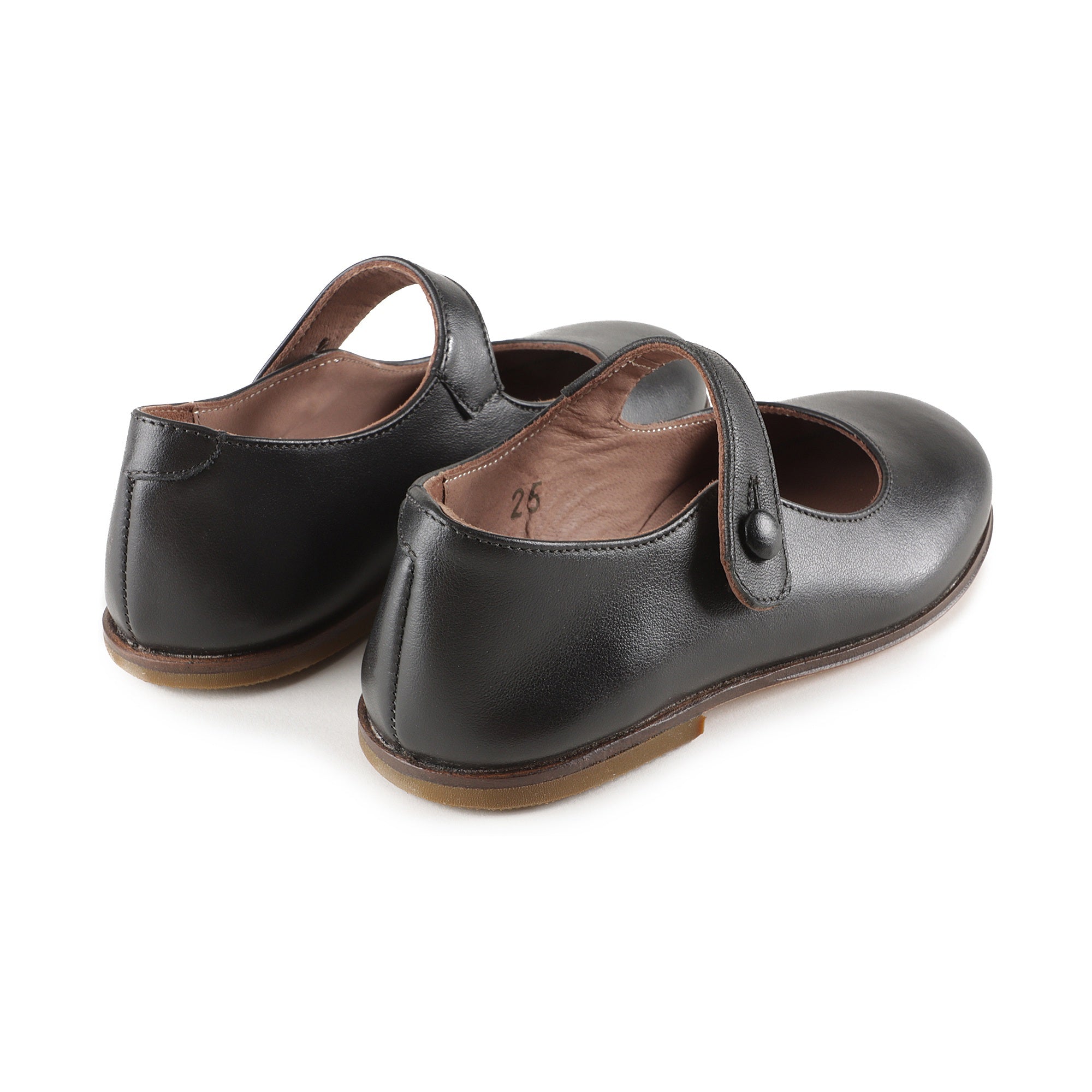 Girls Black Leather Shoes
