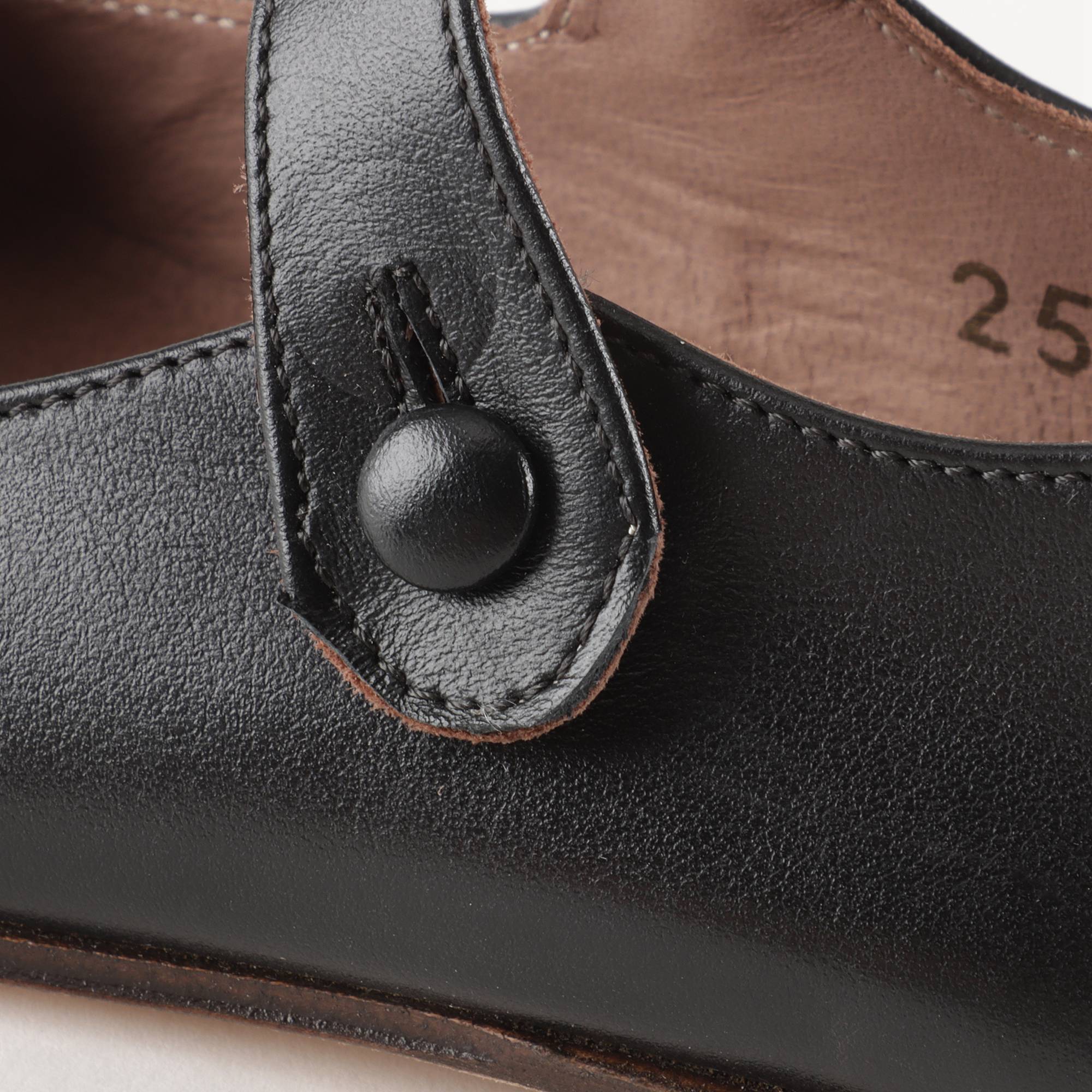 Girls Black Leather Shoes