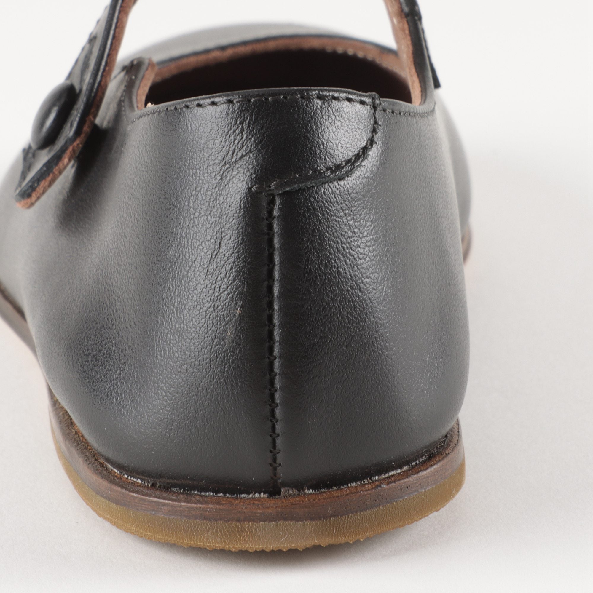 Girls Black Leather Shoes