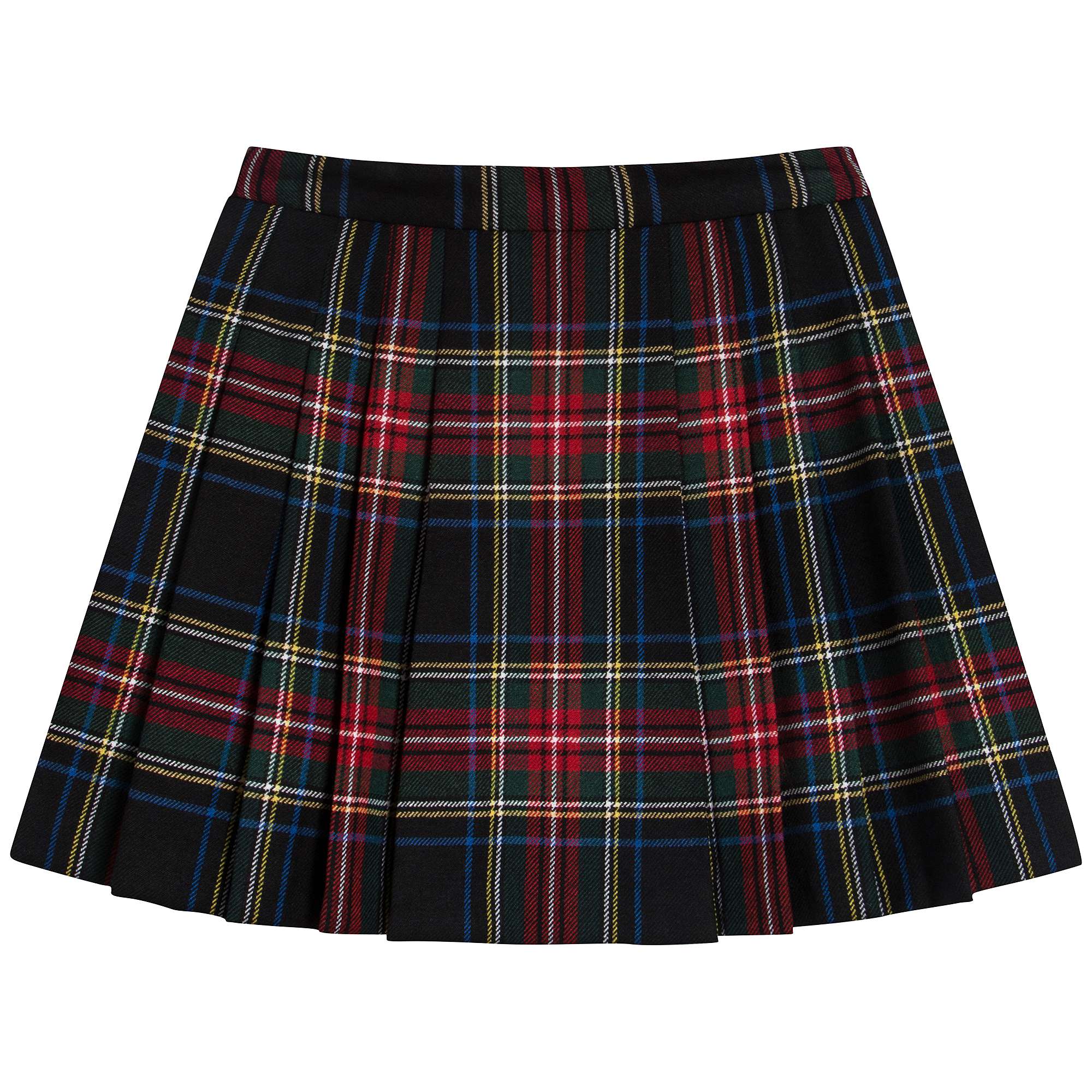 Girls Black & Red Check Skirt