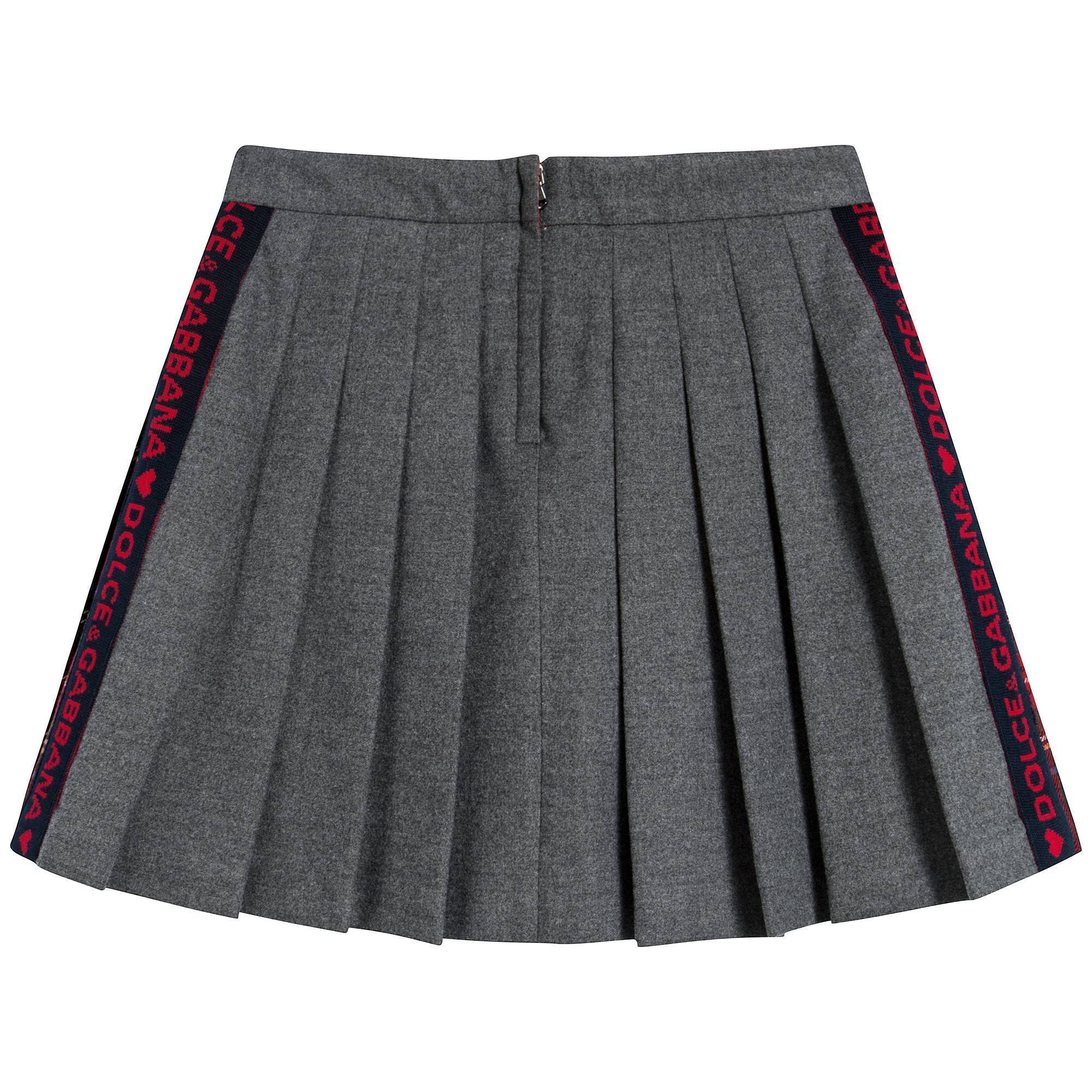 Girls Black & Red Check Skirt