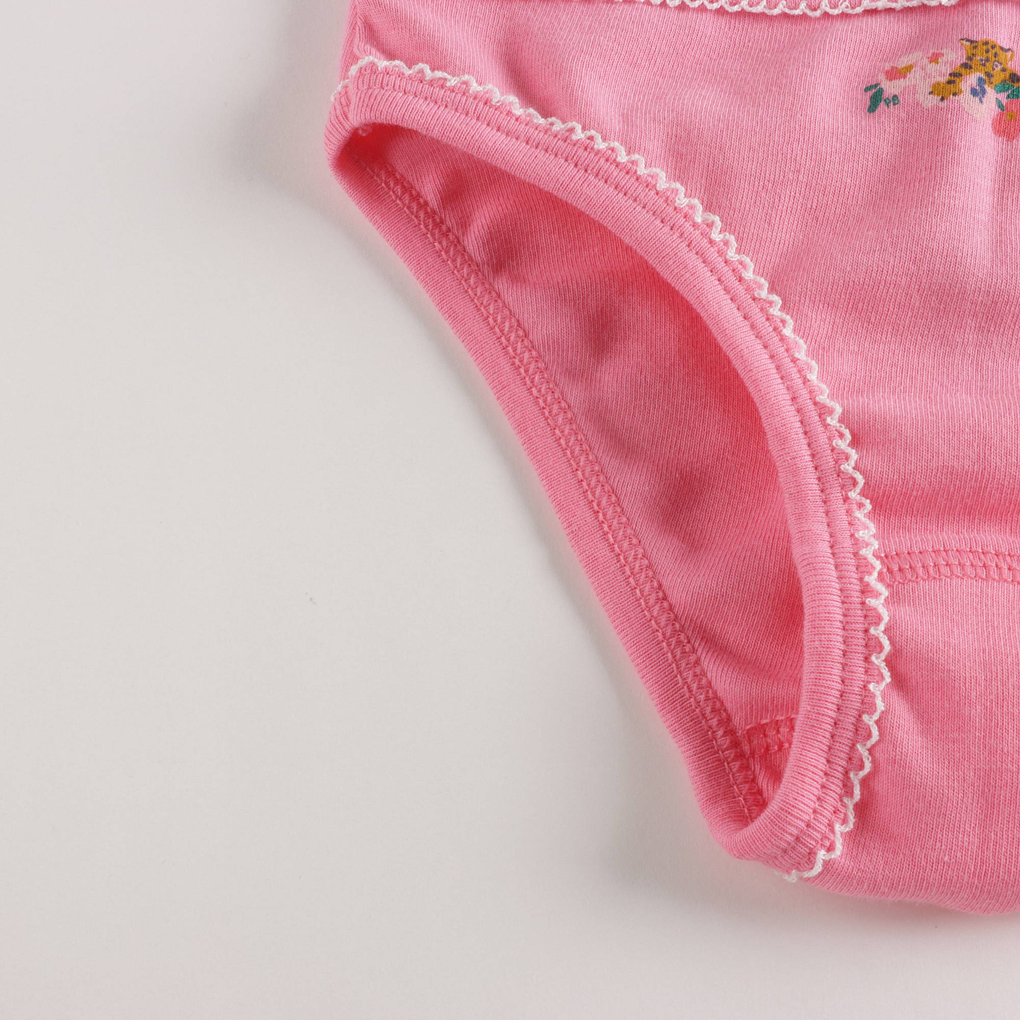 Girls Multicolor Cotton Underwear Set (5 Pack)