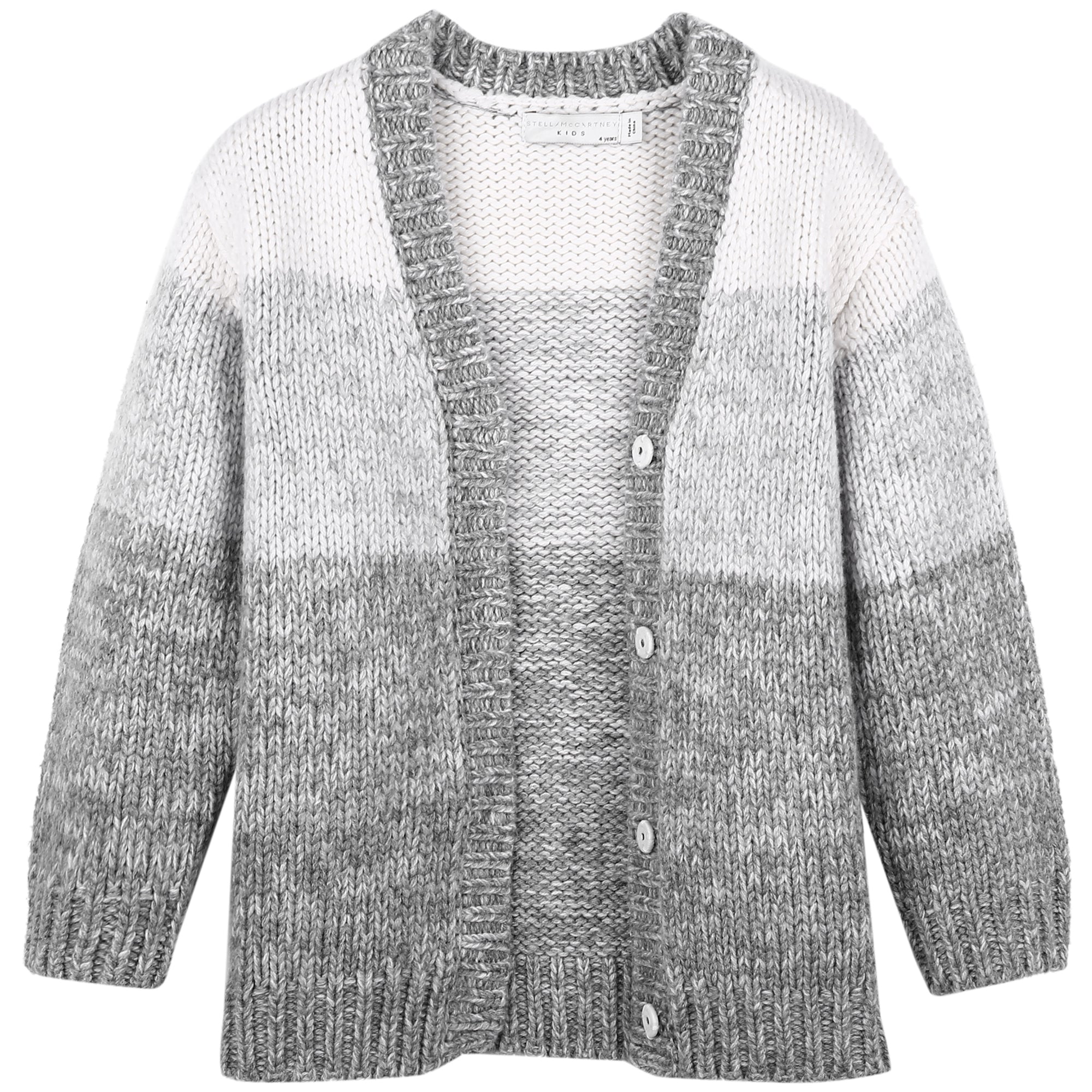 Girls Grey Wool Cardigan