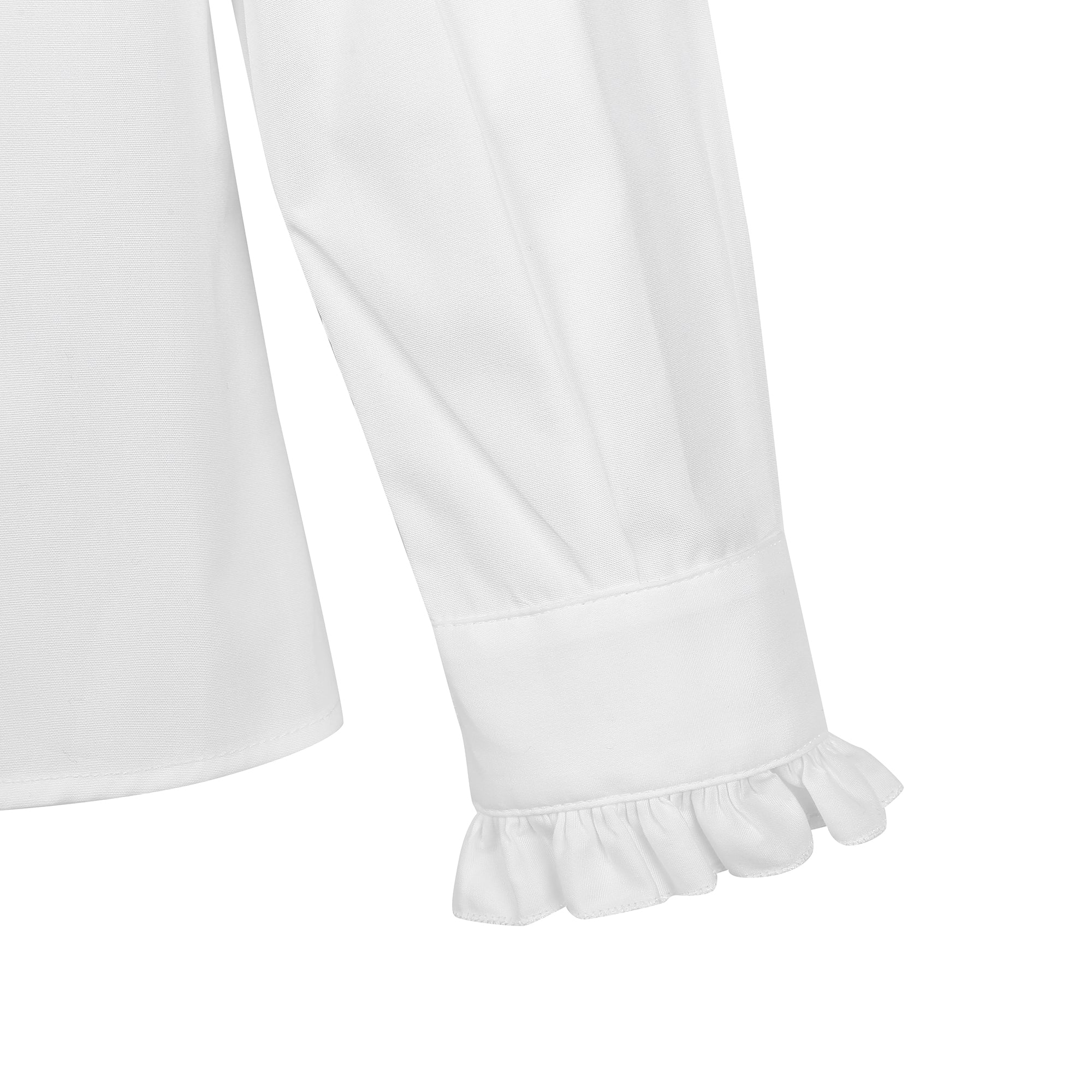 Girls White Cotton Shirt