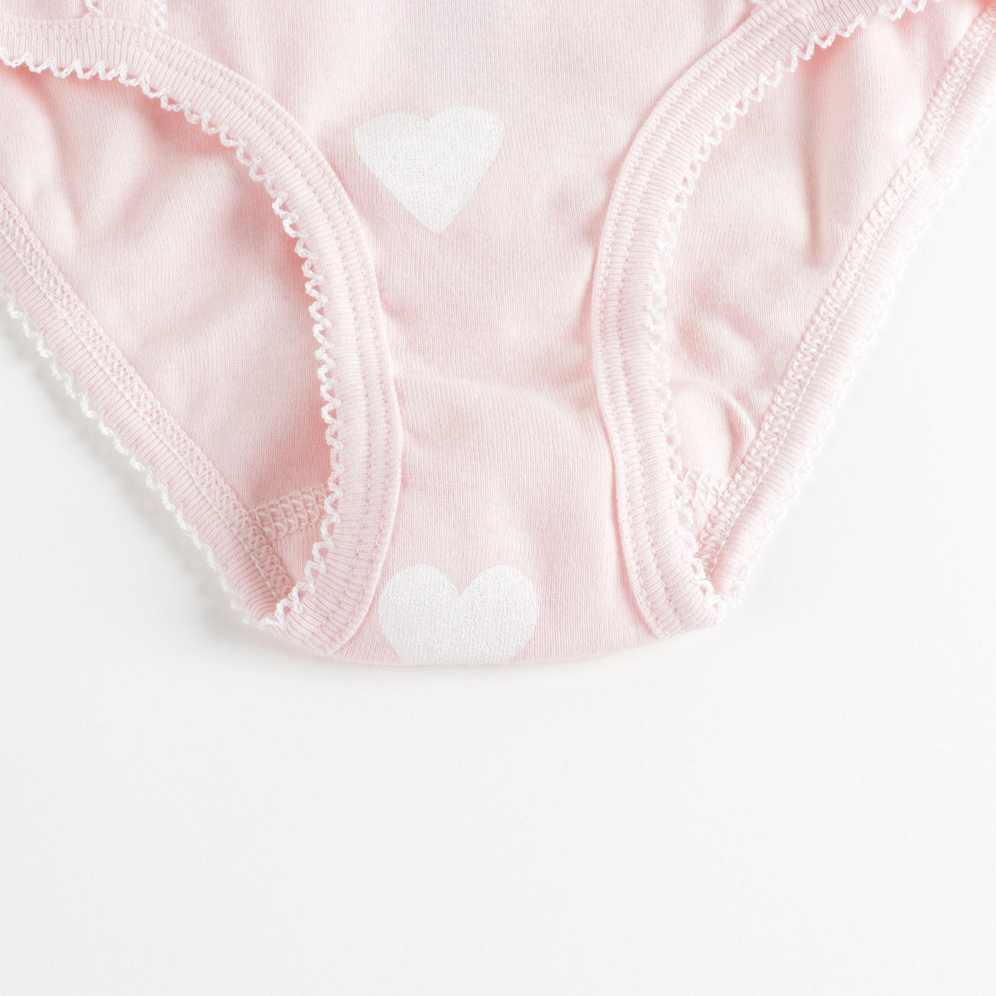 Girls Multicolor Hearts Underwear Set ( 3 Pieces )