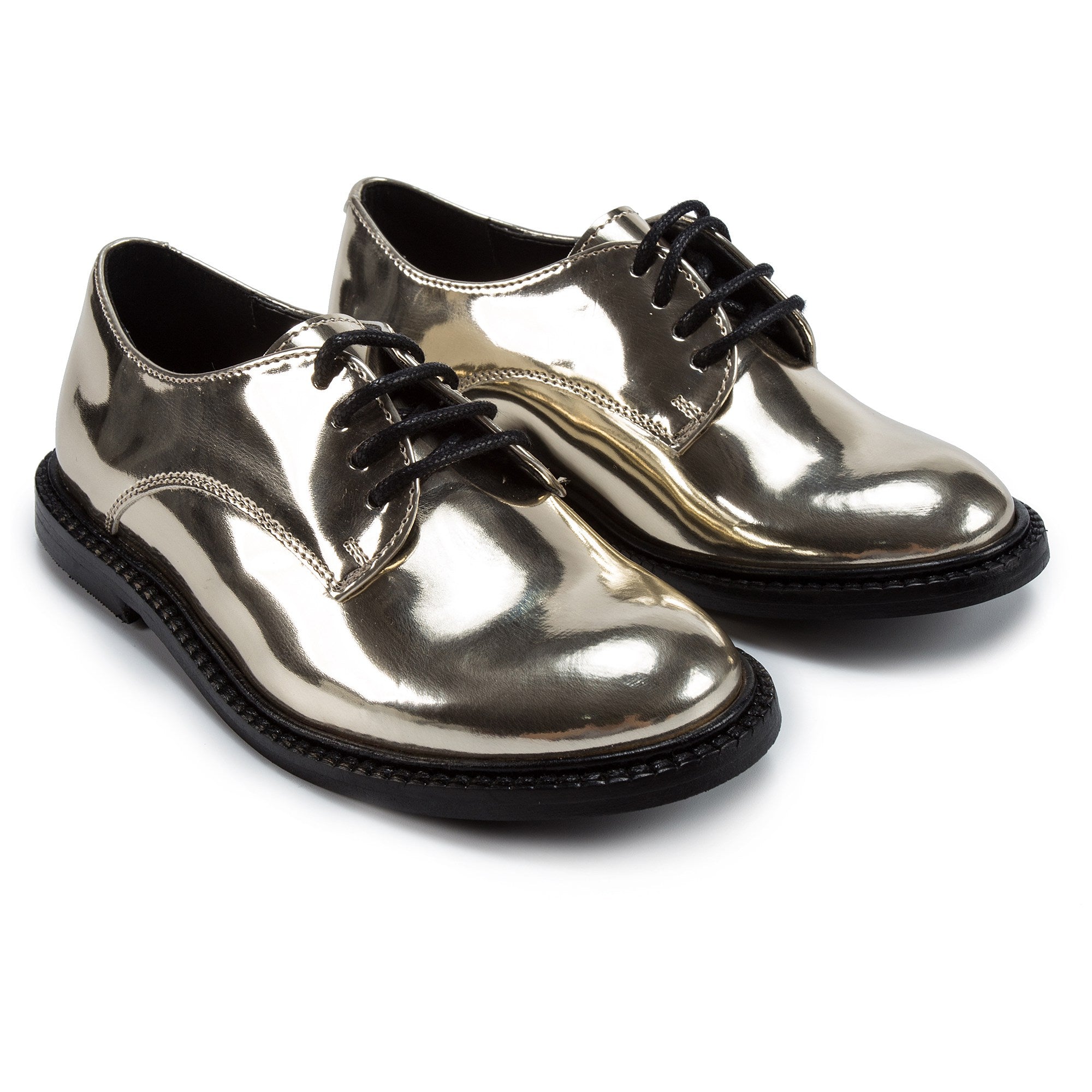 Girls Golden Ieather Shoes