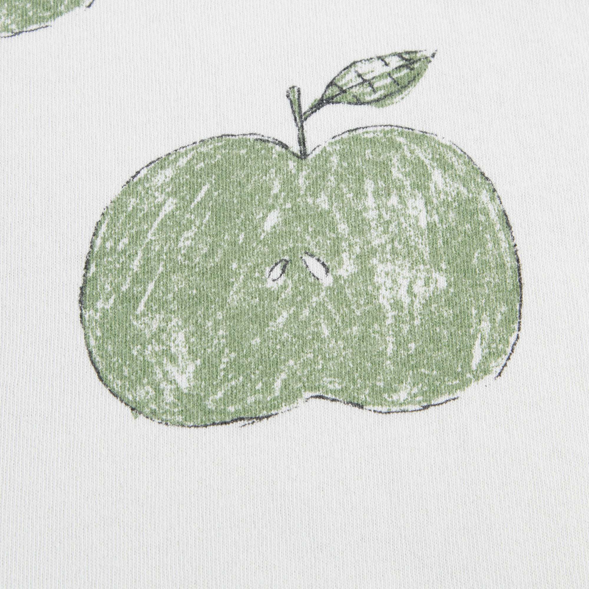 Girls Raw White Apples Cotton Dress