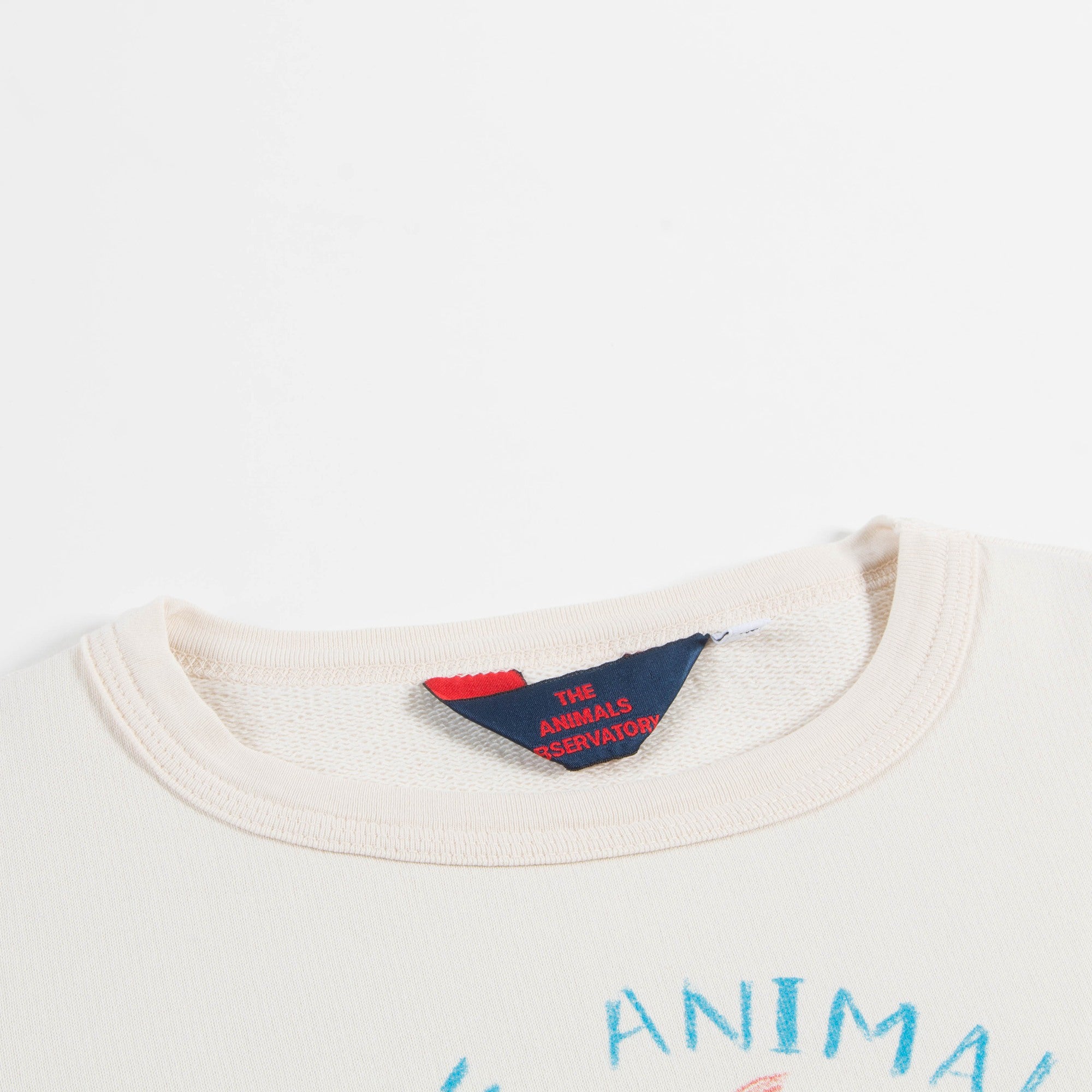 Girls Raw White Dog Cotton Sweatshirt