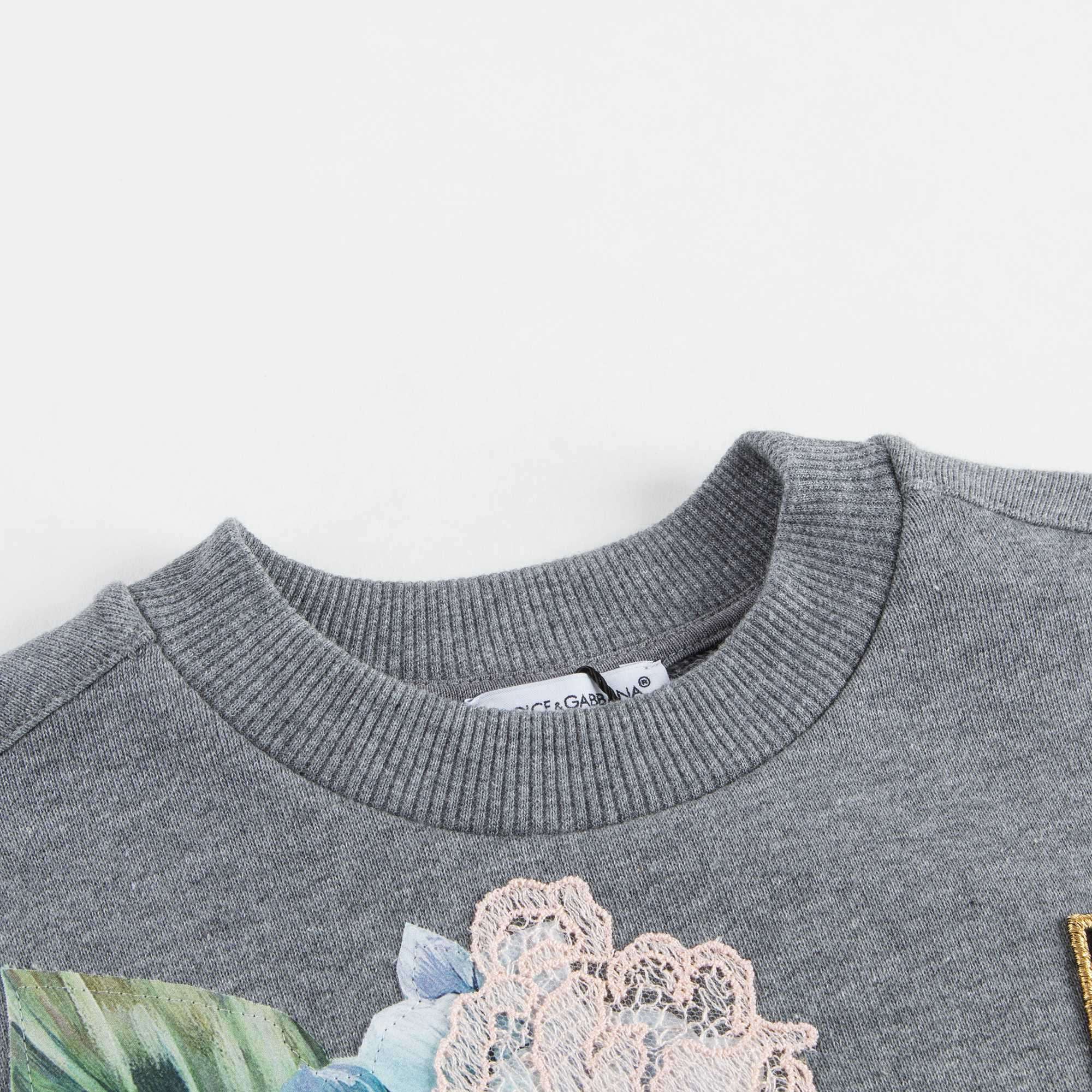 Girls Grey 'Ortensia' Jersey Sweatshirt