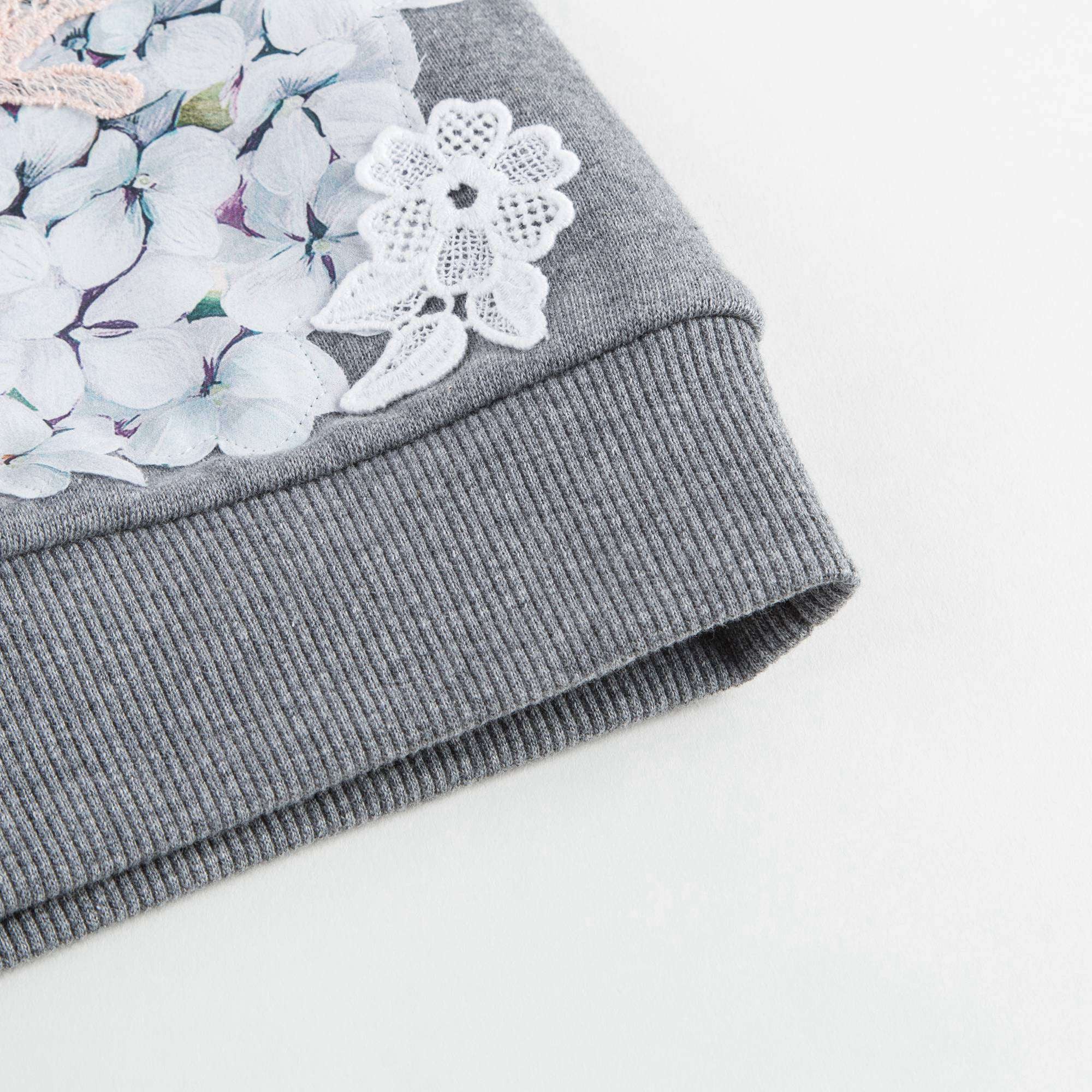 Girls Grey 'Ortensia' Jersey Sweatshirt