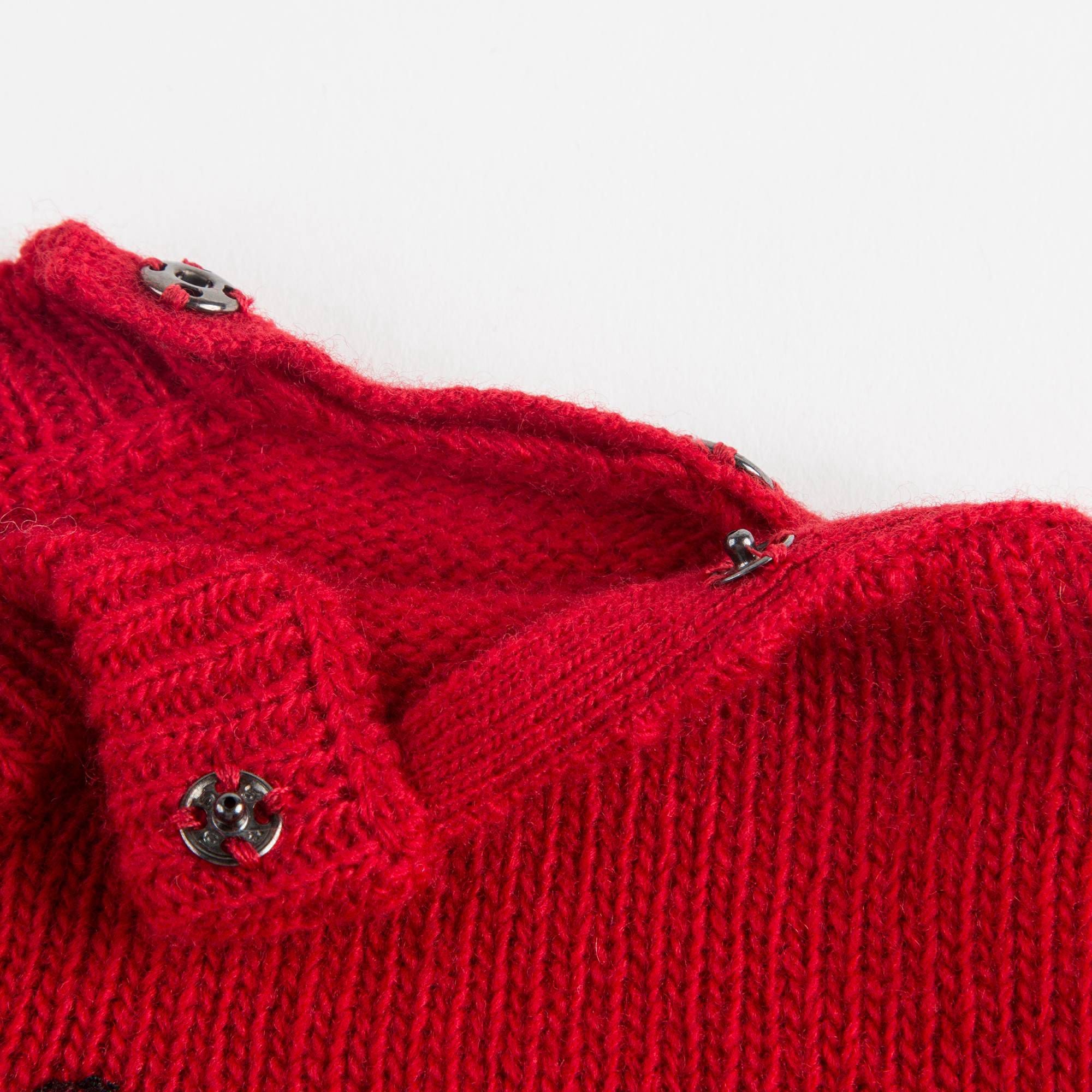 Baby Girls Red Rose Sweater