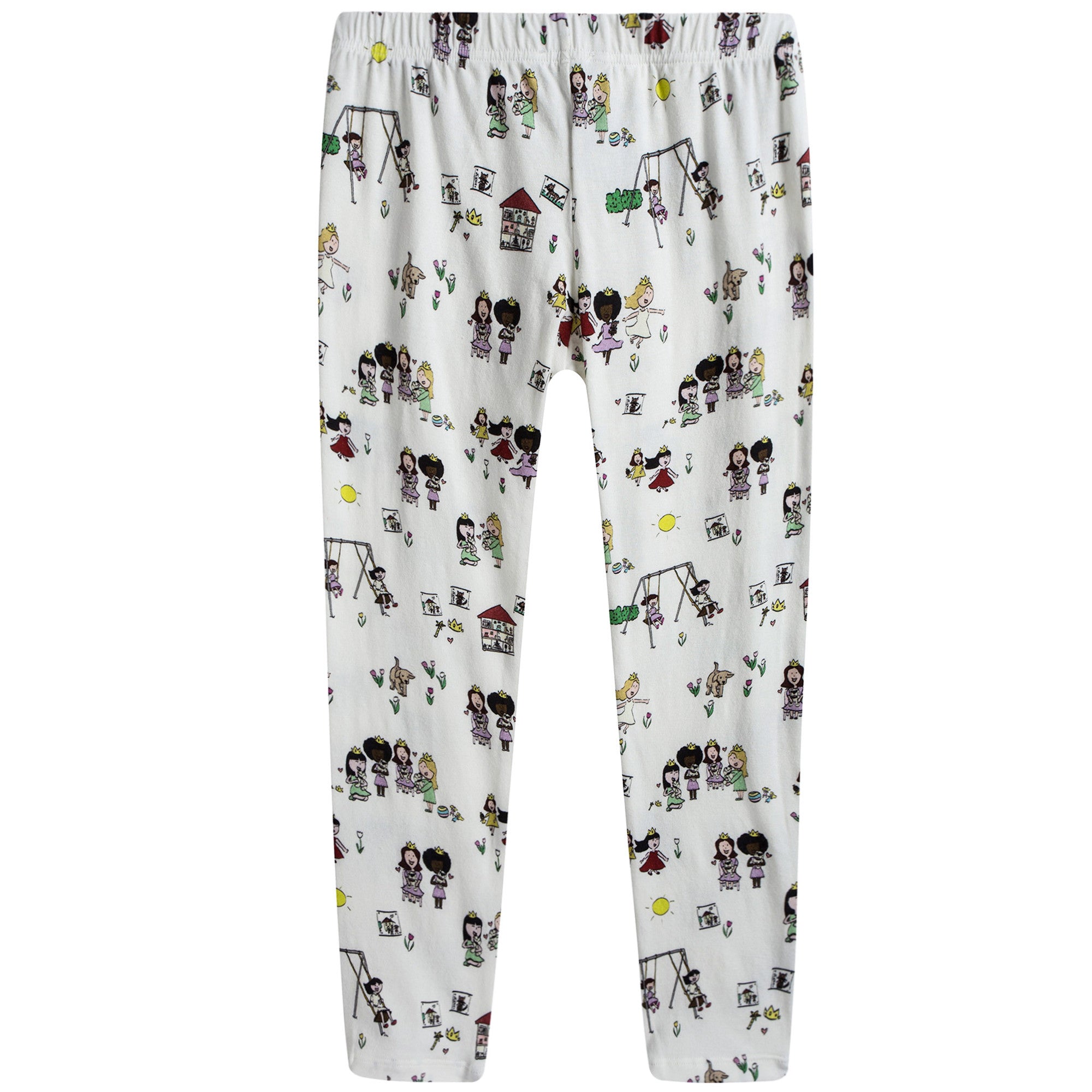 Girls Pink Top & White BOttom Pyjama