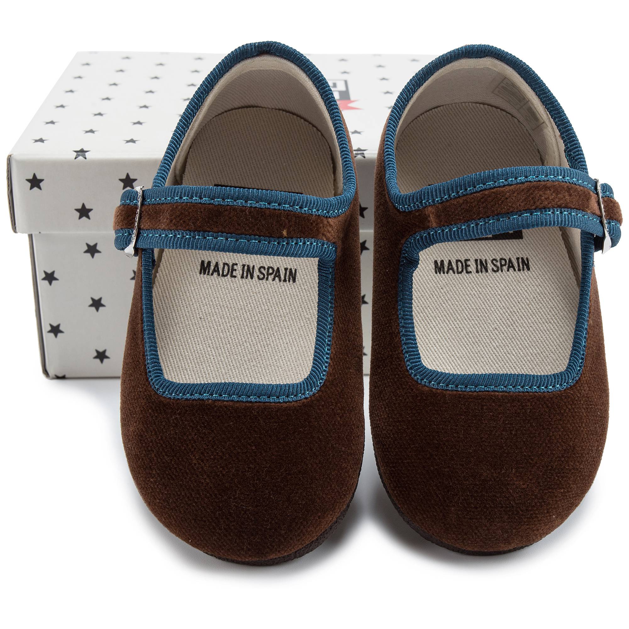 Girls Marron Cotton Shoes