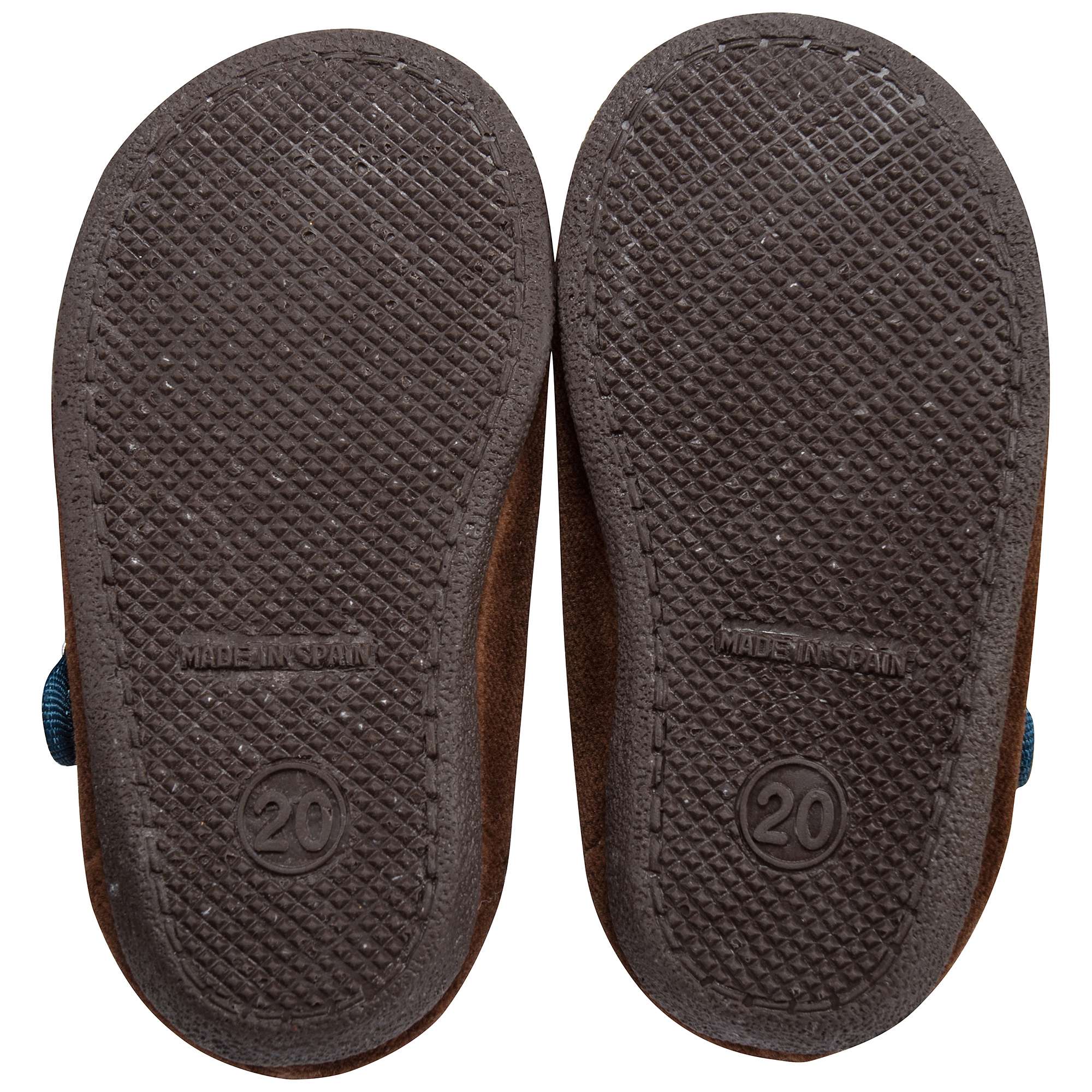 Baby Girls Brown Cotton Shoes