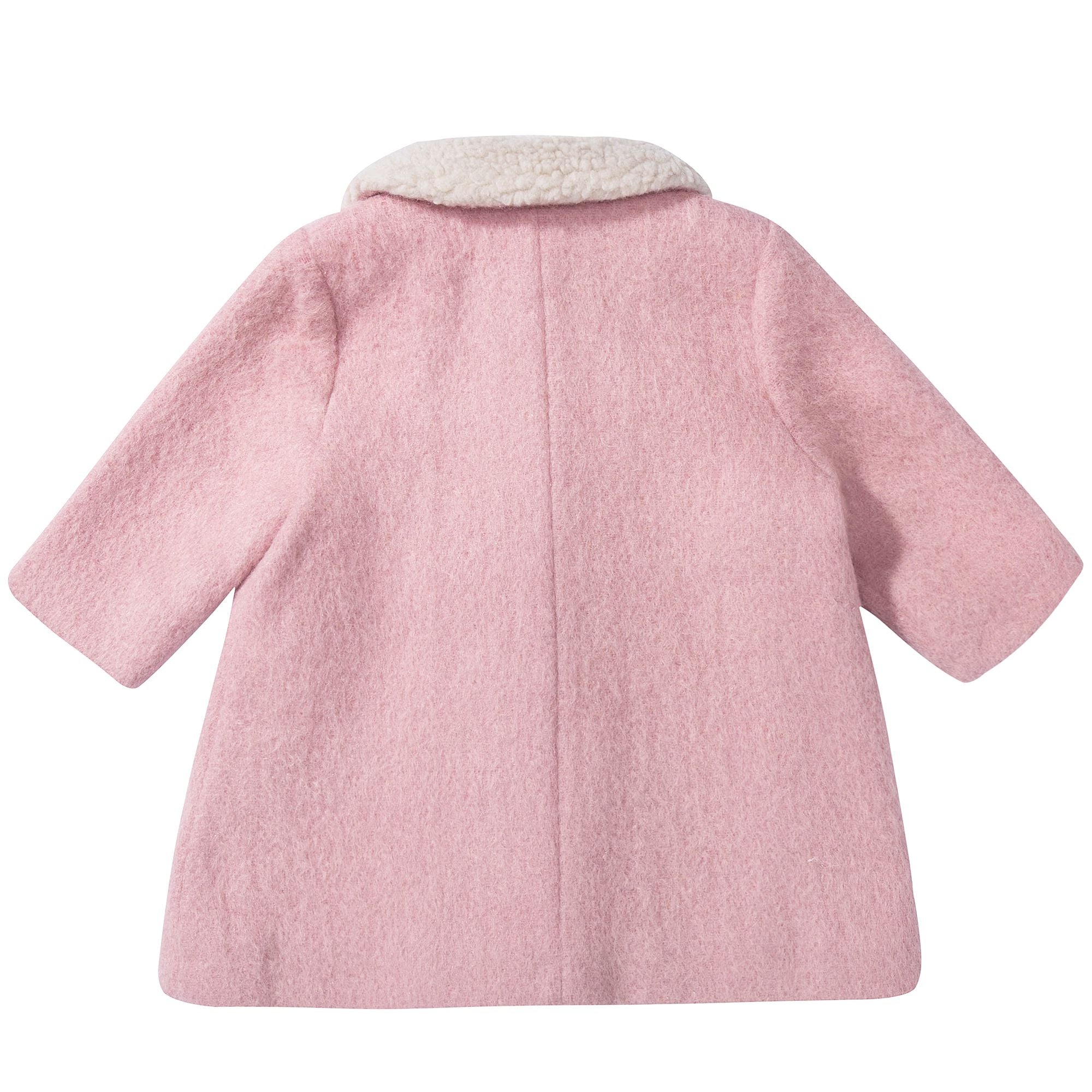Baby Girls Pale Pink Woven Coat