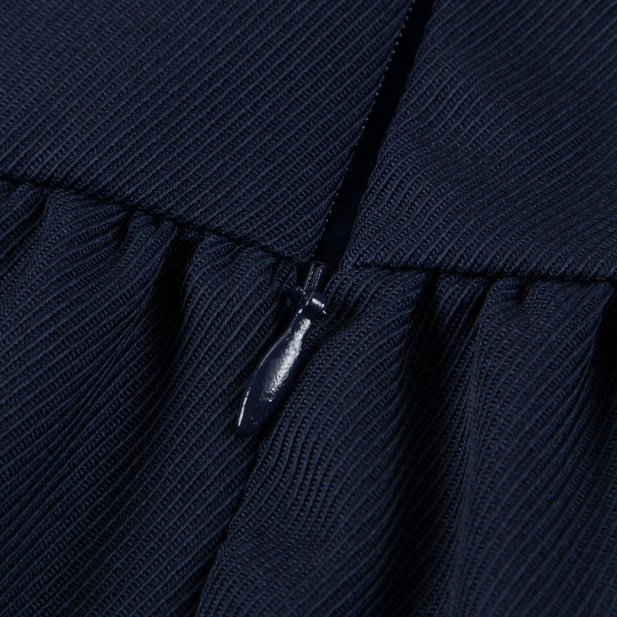 Girls Blue Tiered Wool Dress