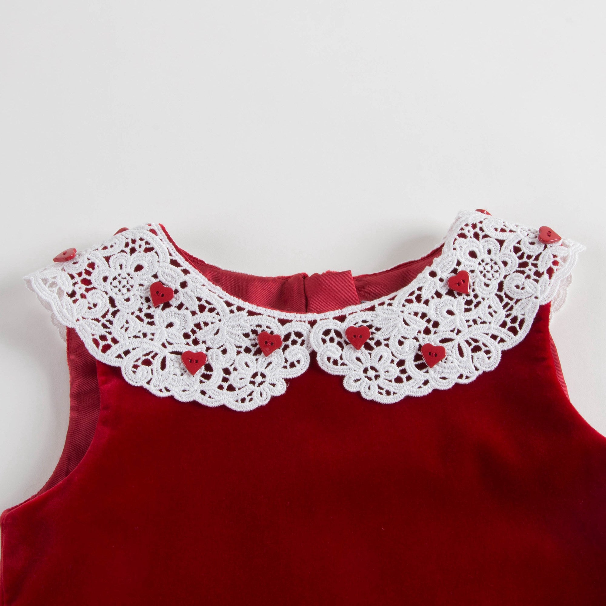 Girls Red Cotton Dress
