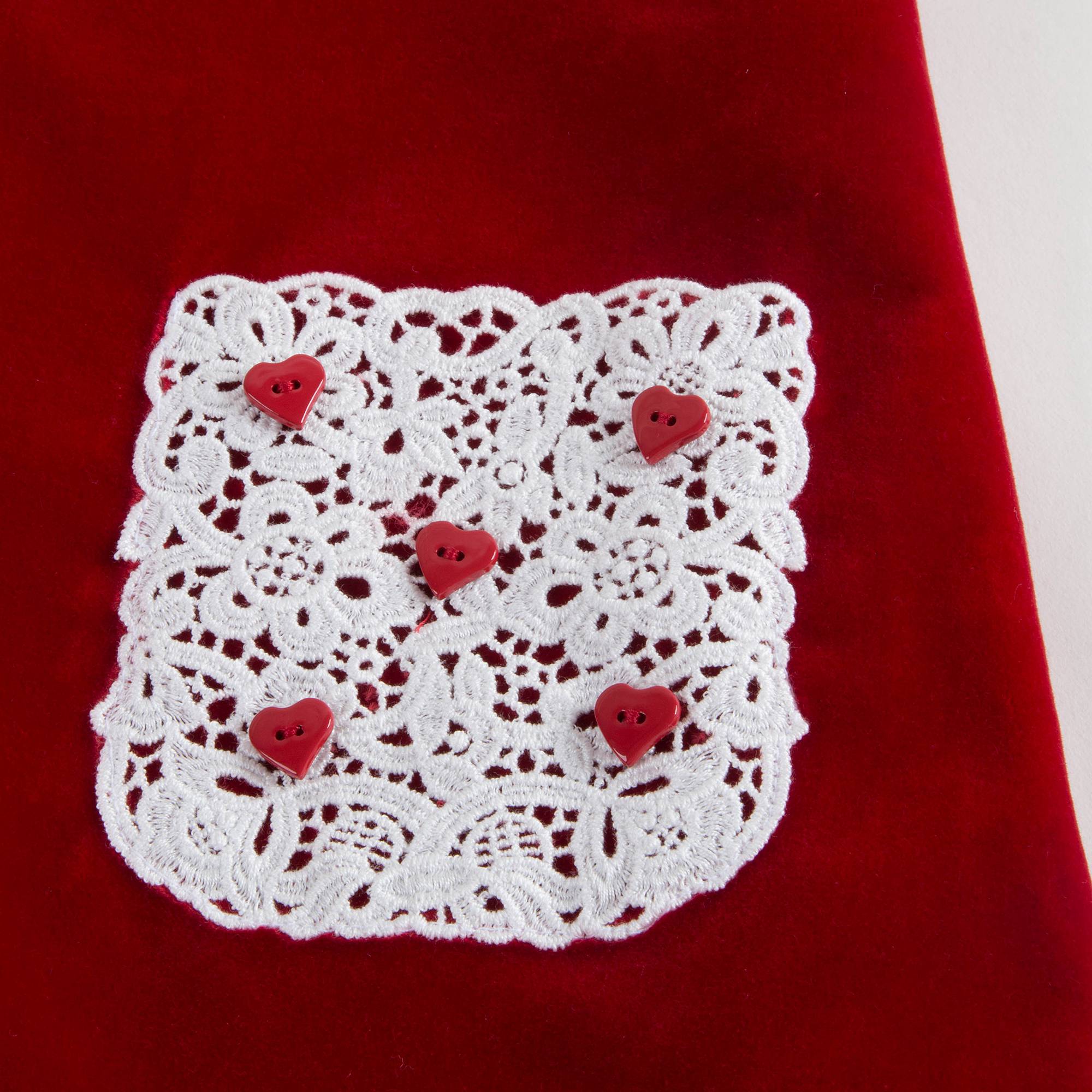 Girls Red Cotton Dress