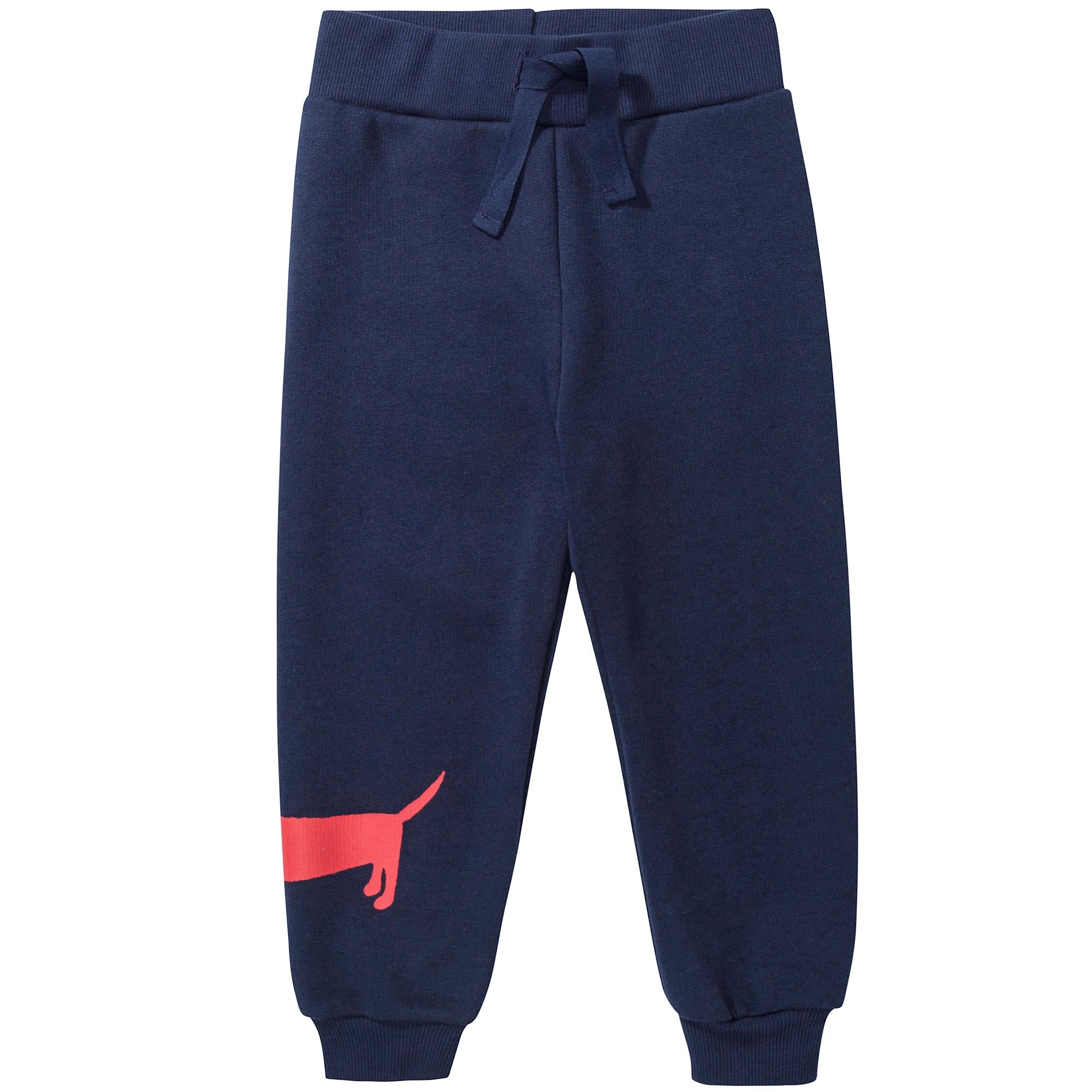 Girls Navy Blue Organic Cotton 鈥淒og鈥?Trousers