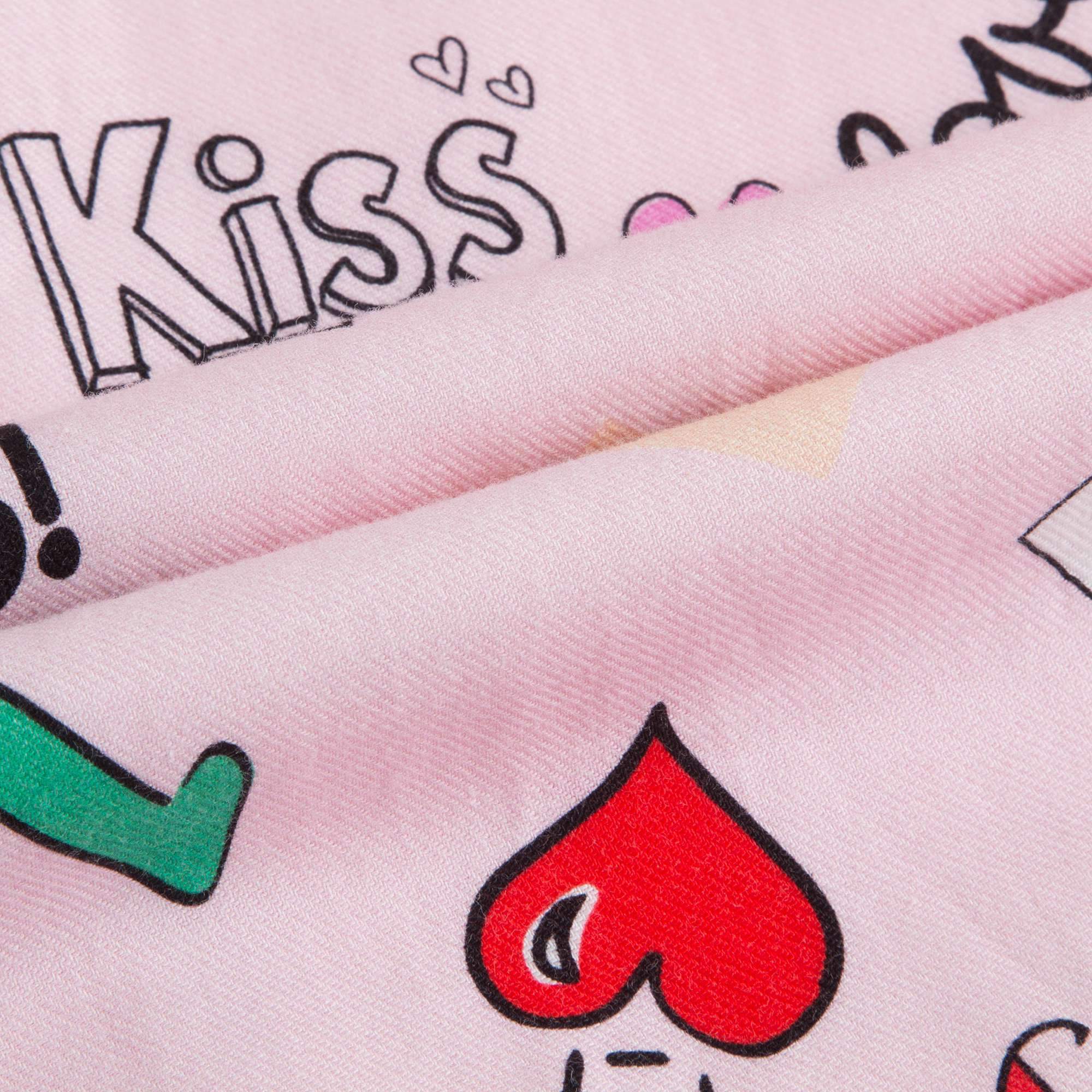 Girls Pink Printed Cotton Dress