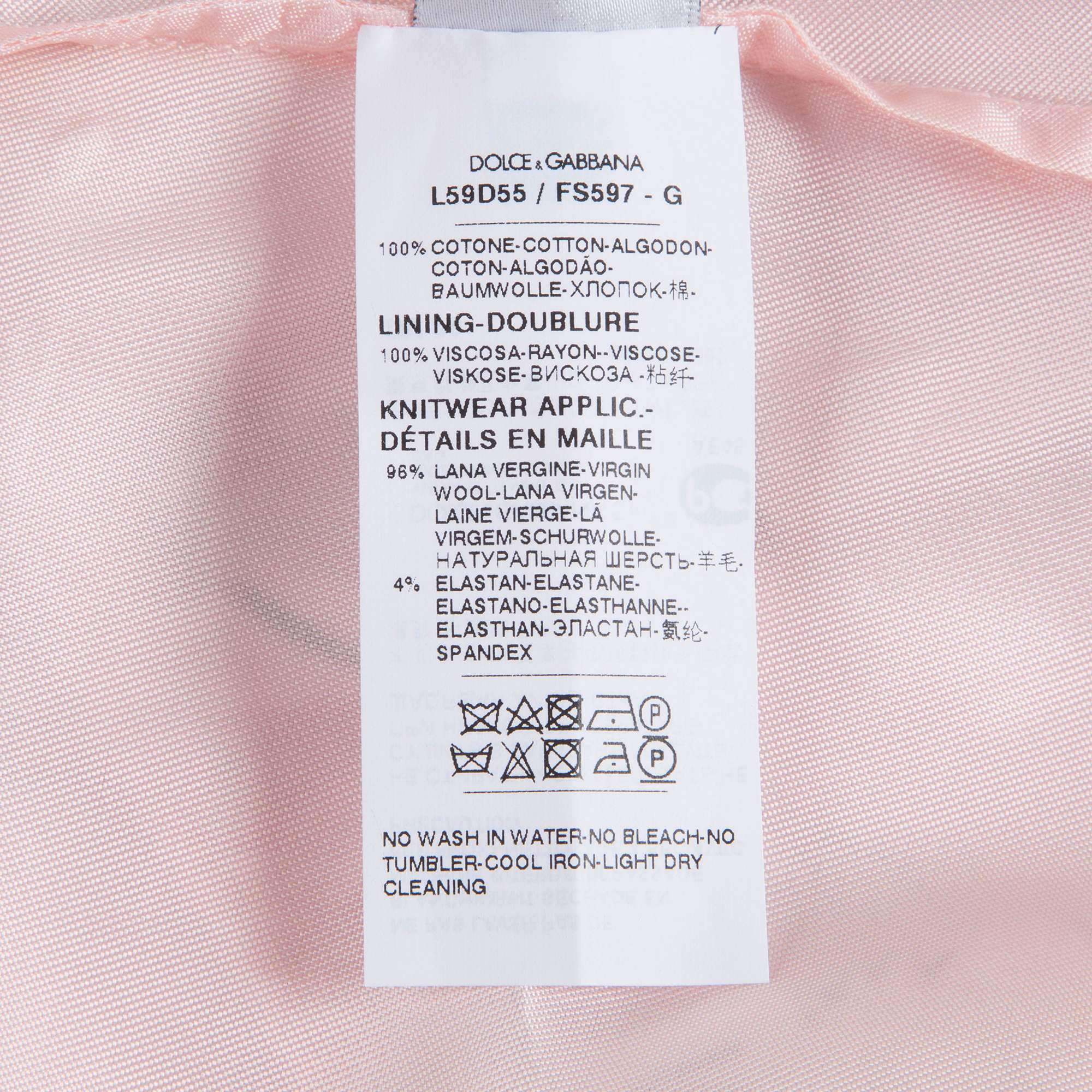 Girls Pink Printed Cotton Dress