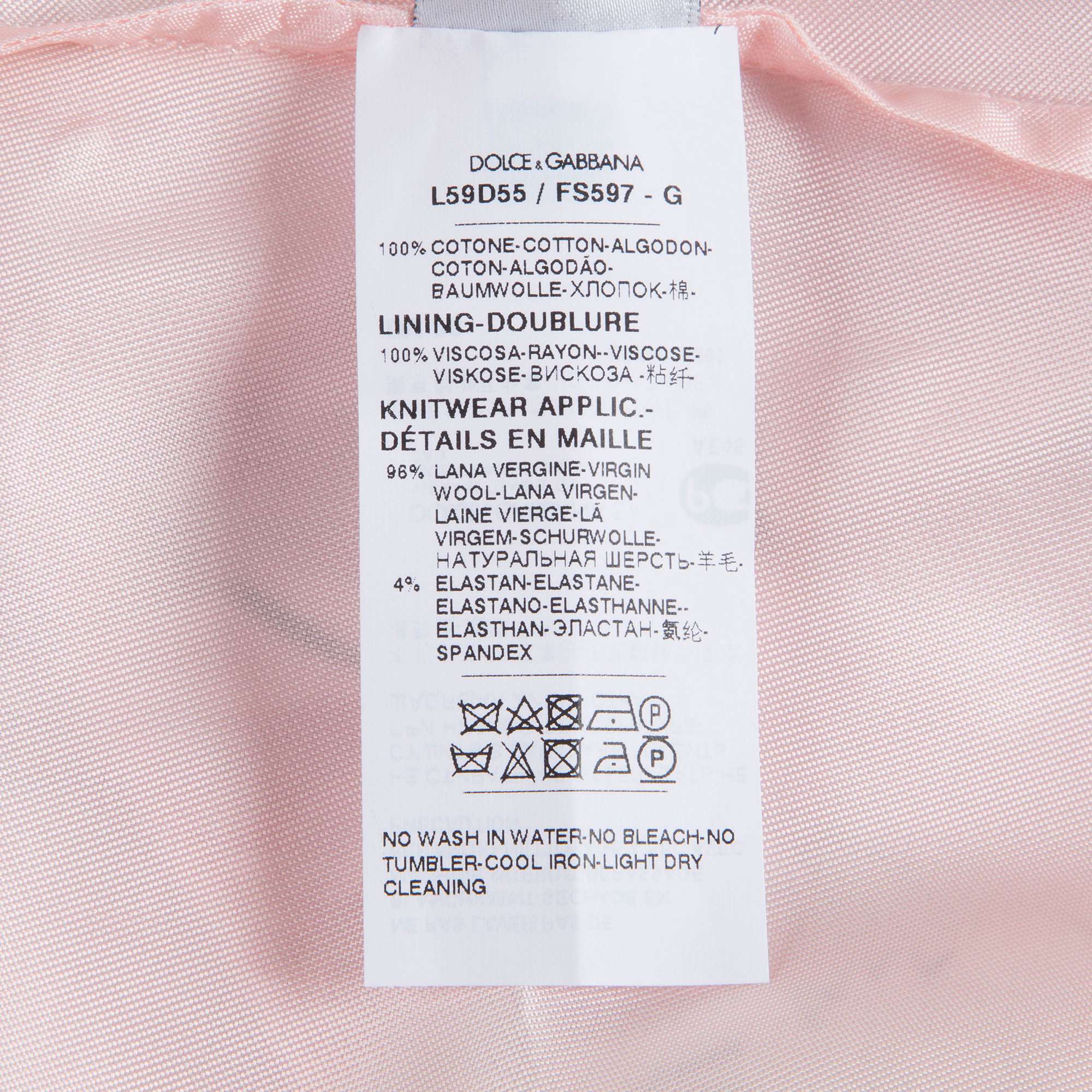 Girls Pink Printed Cotton Dress