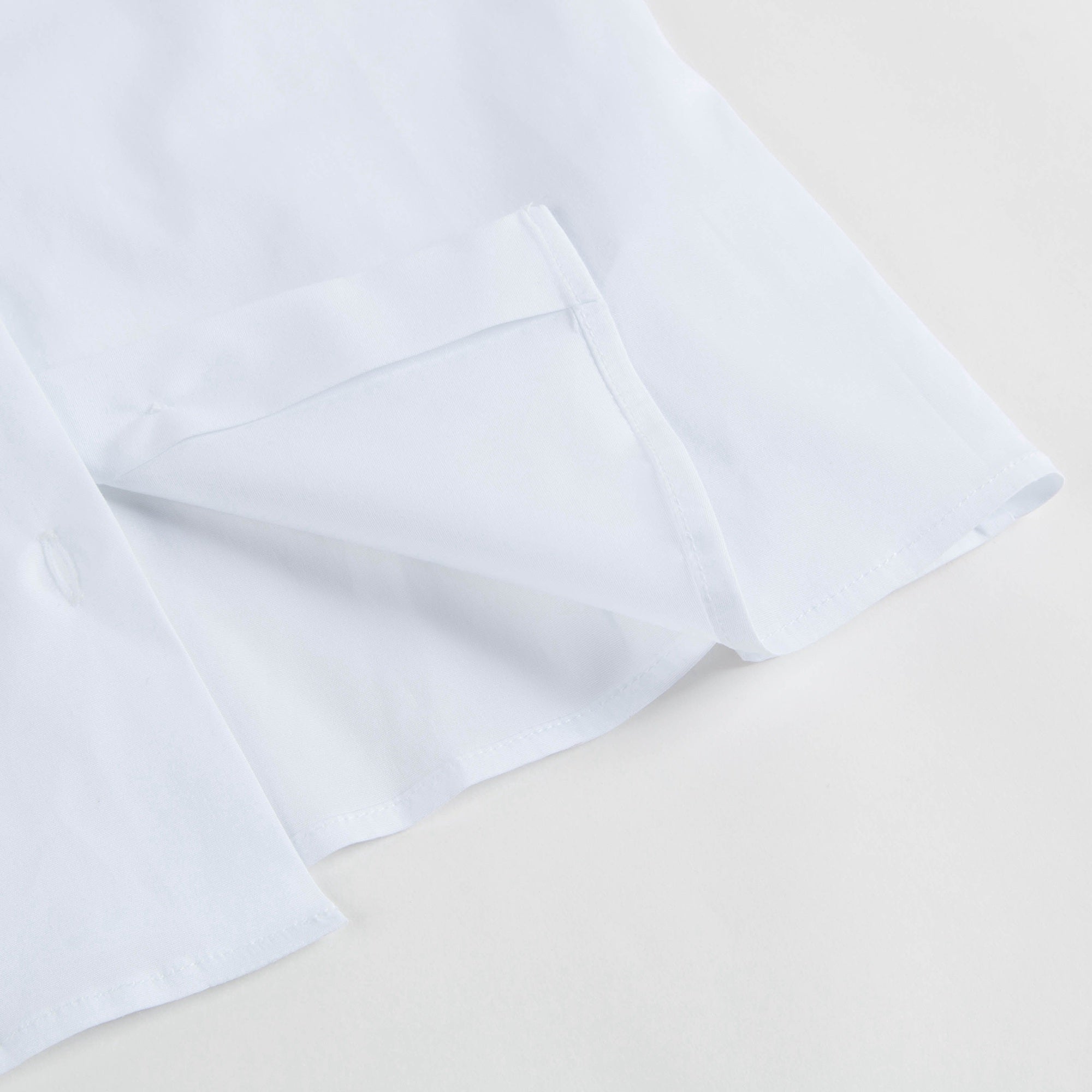 Girls White Embroidered Cotton Shirt
