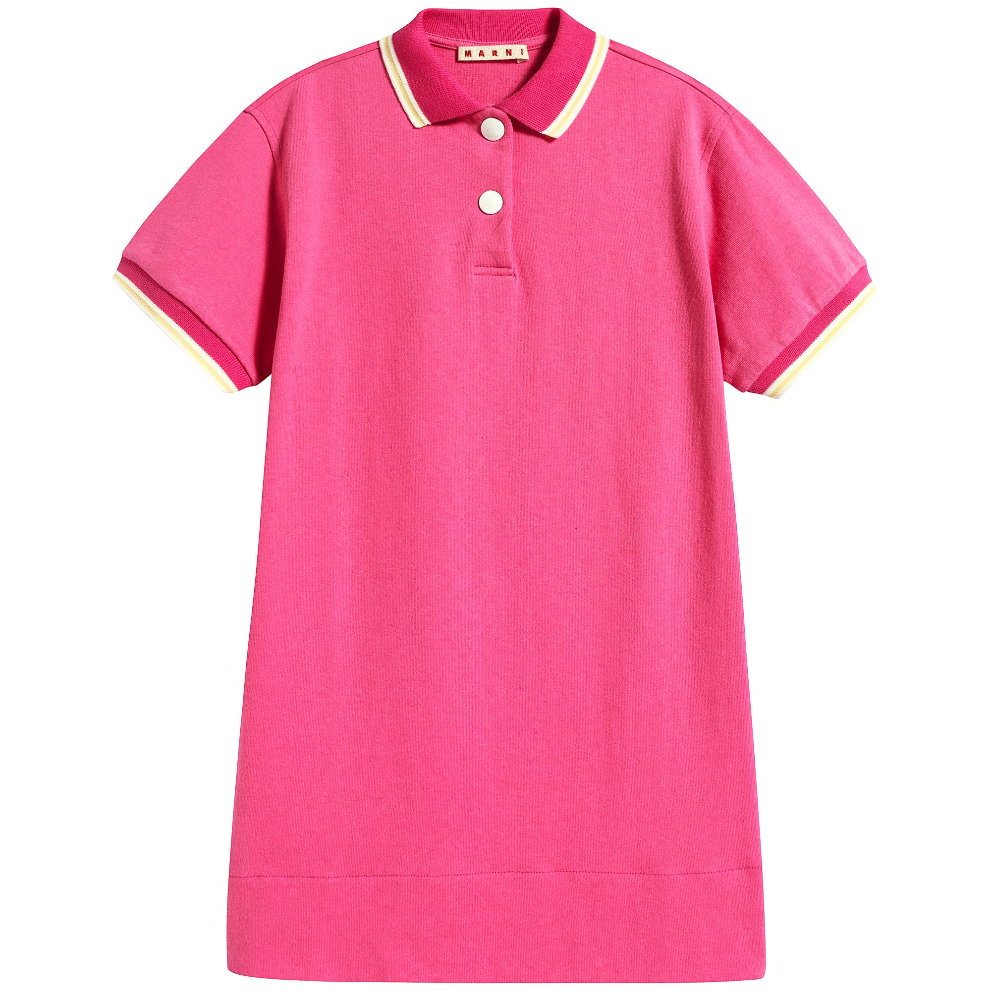 Girls Fuxia Cotton Dress