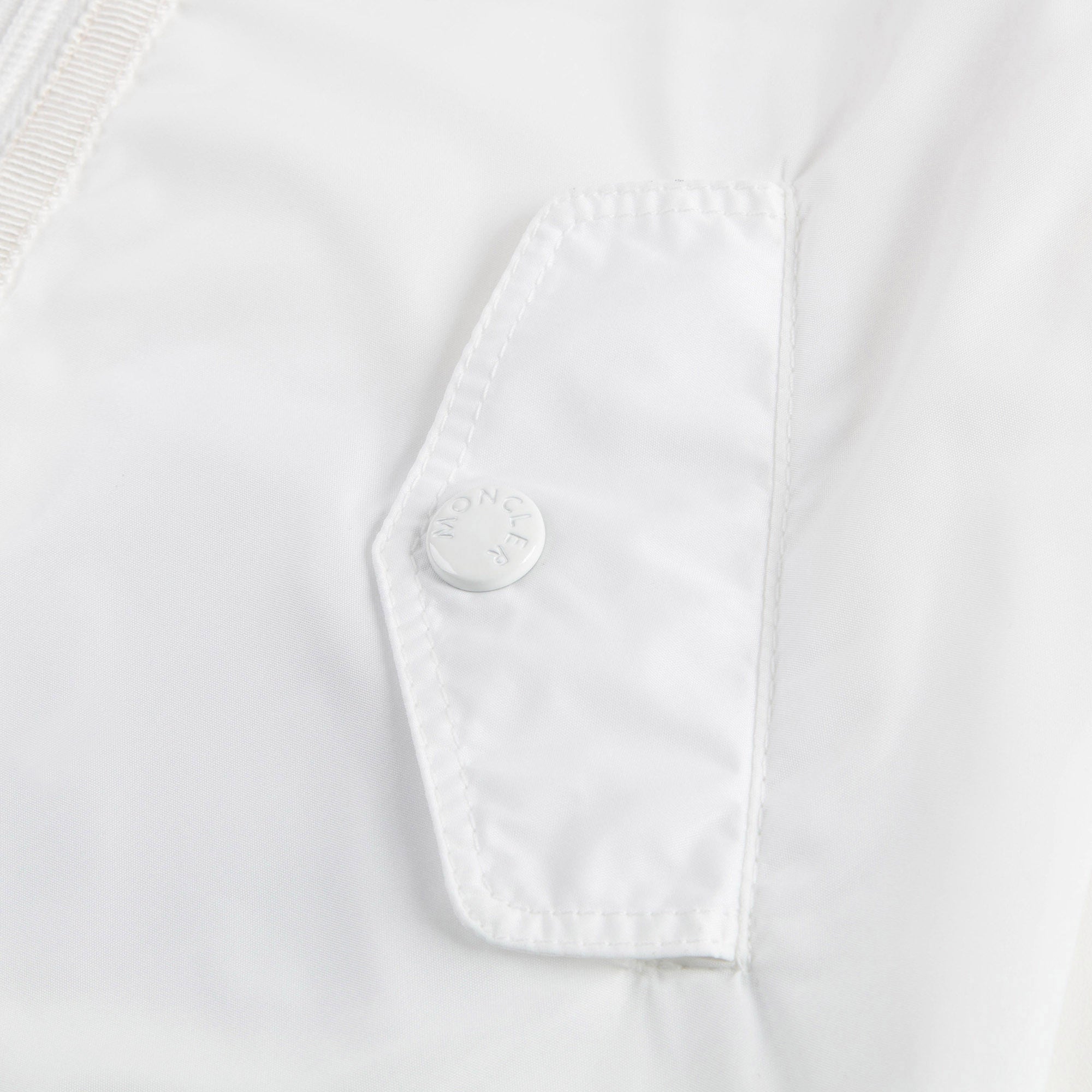 Baby Girls White Windbreaker Jacket With Lace