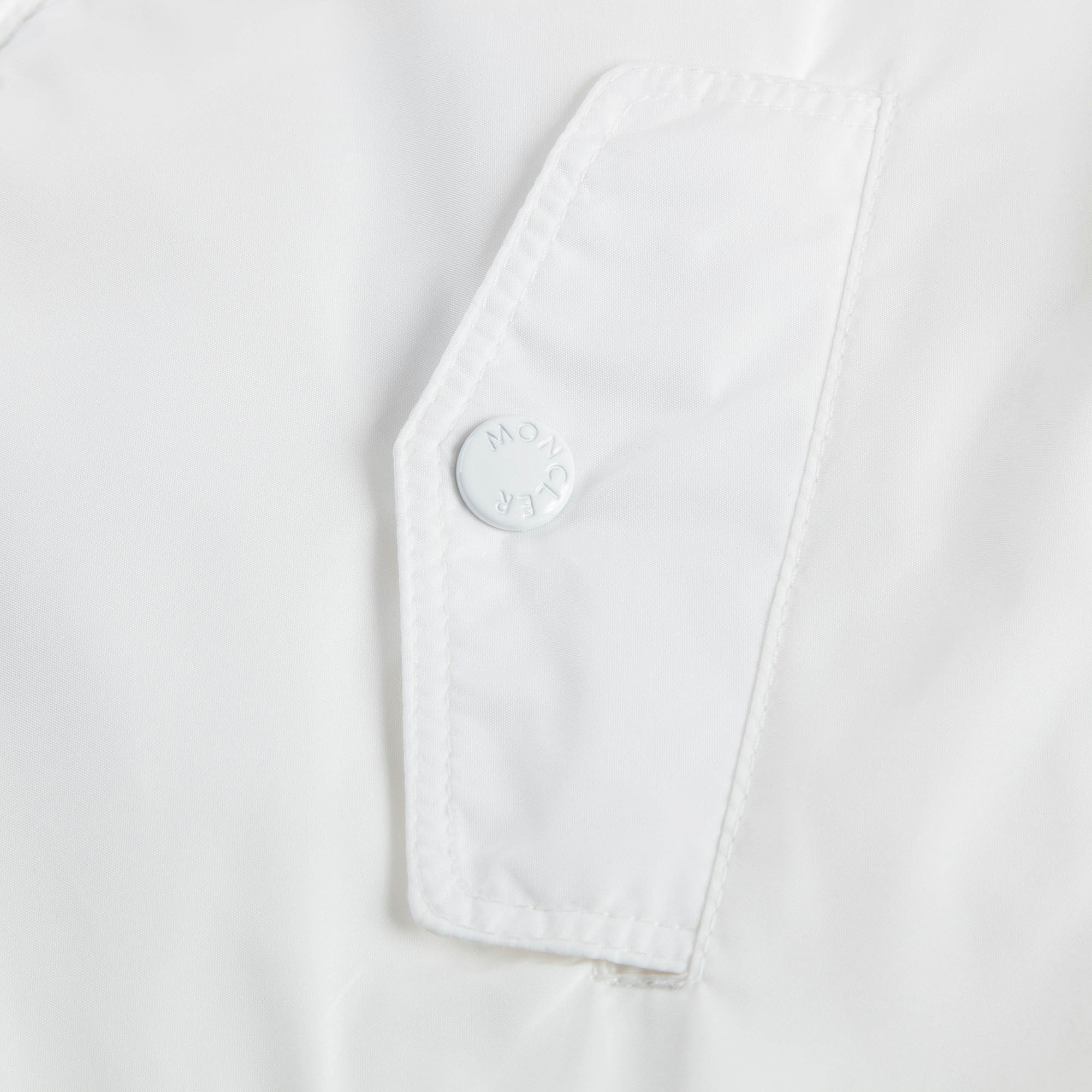 Baby Girls White Windbreaker Jacket