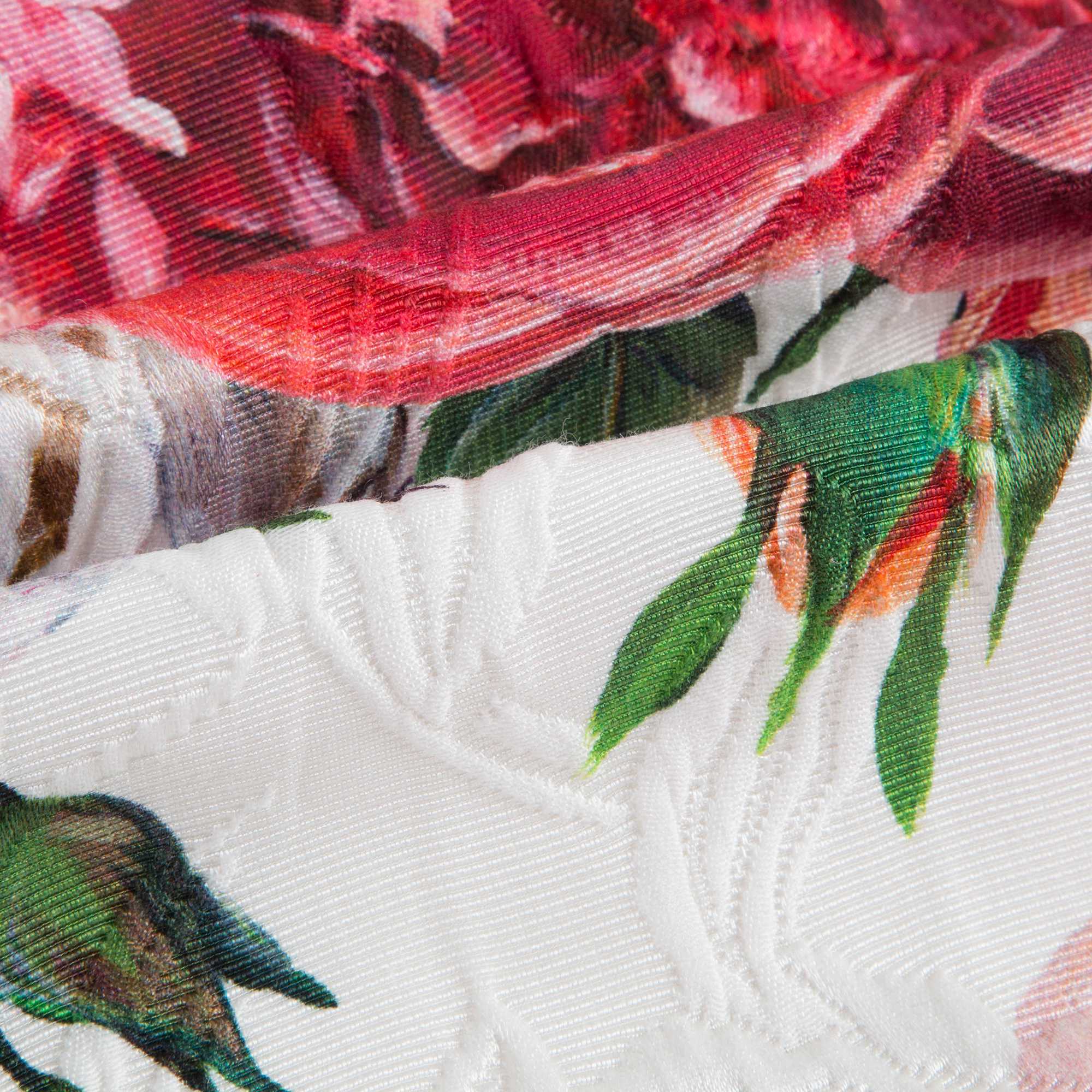Girls White & Rose Flower Cotton Skirt