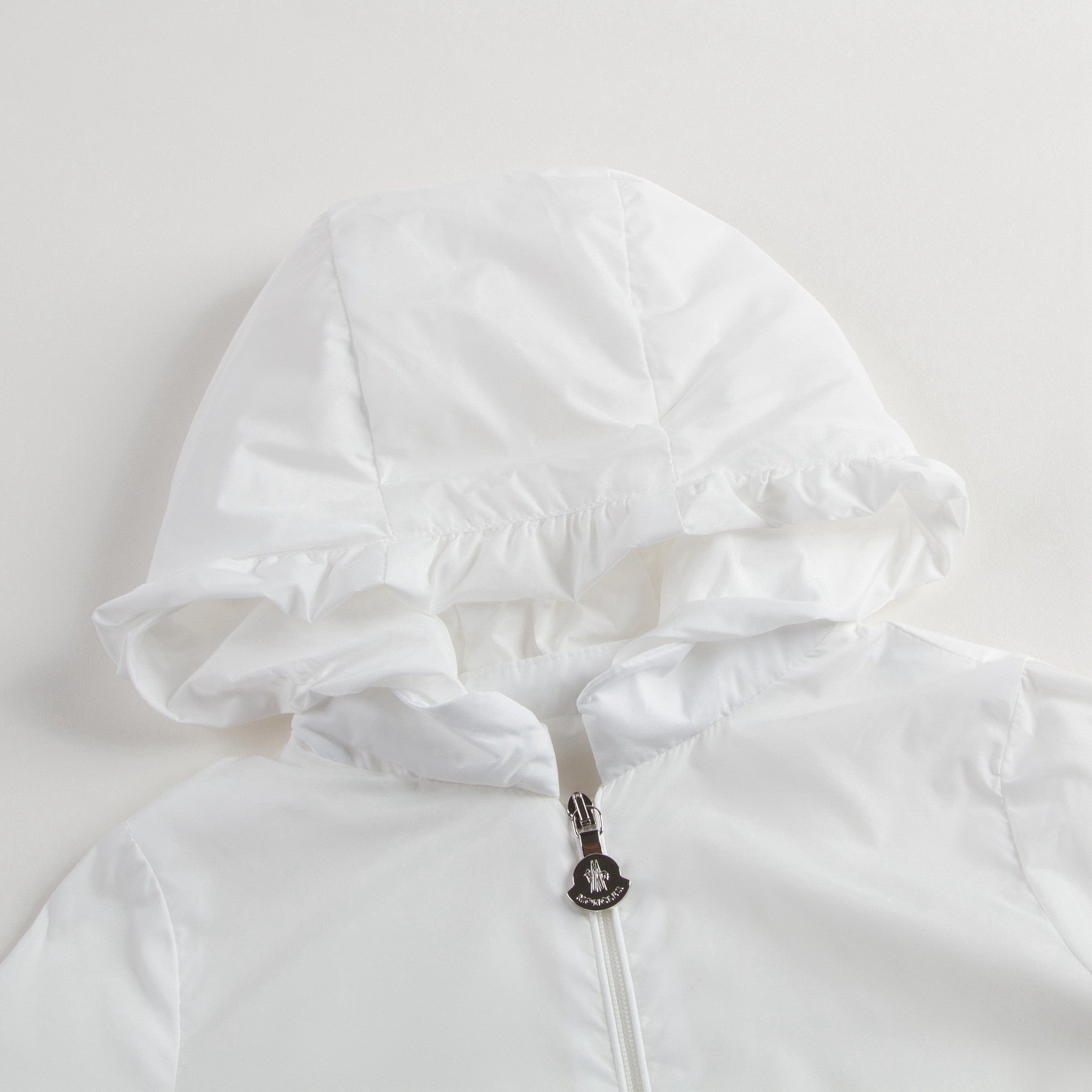 Baby Girls White Windbreaker Jacket