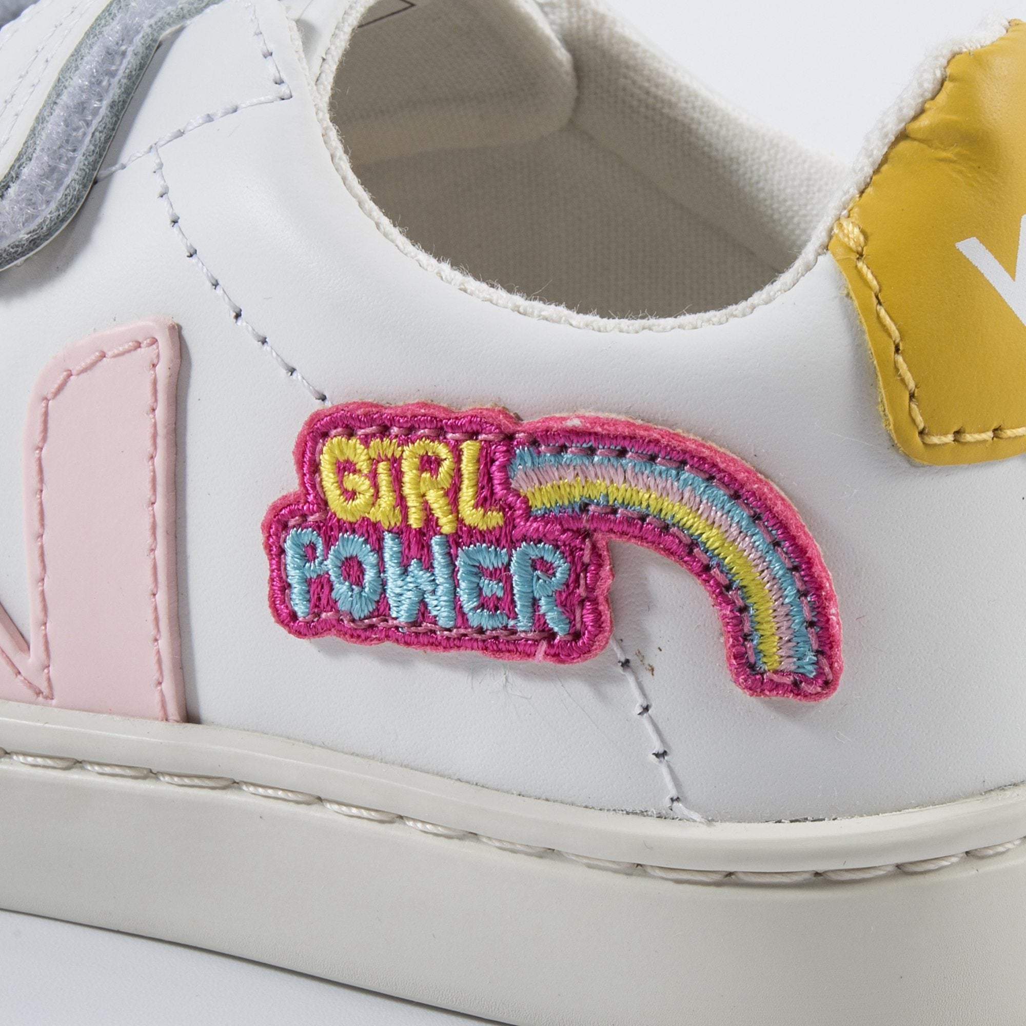 Girls White Leather Shoes