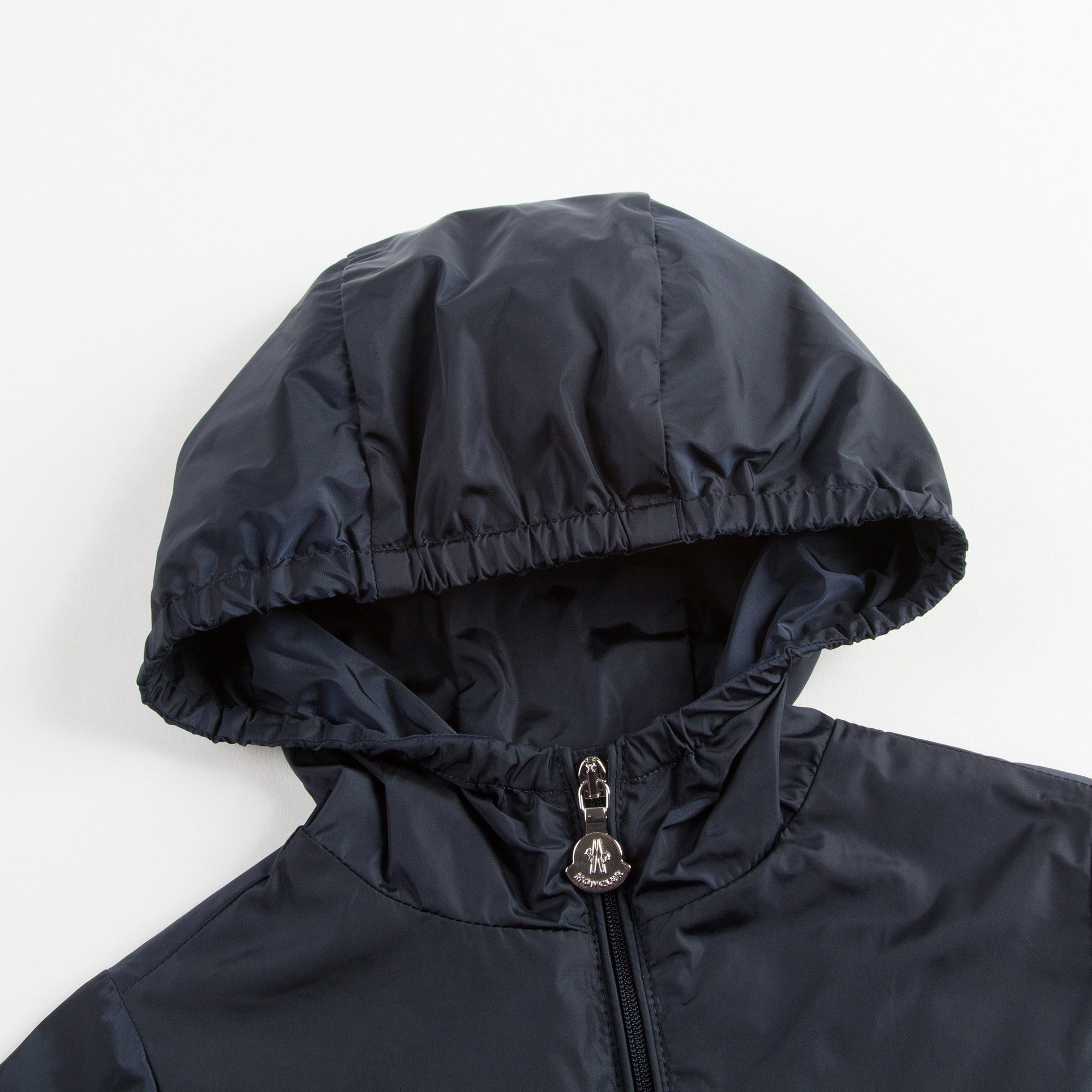 Girls Dark Blue Windbreaker Jacket With Flounces