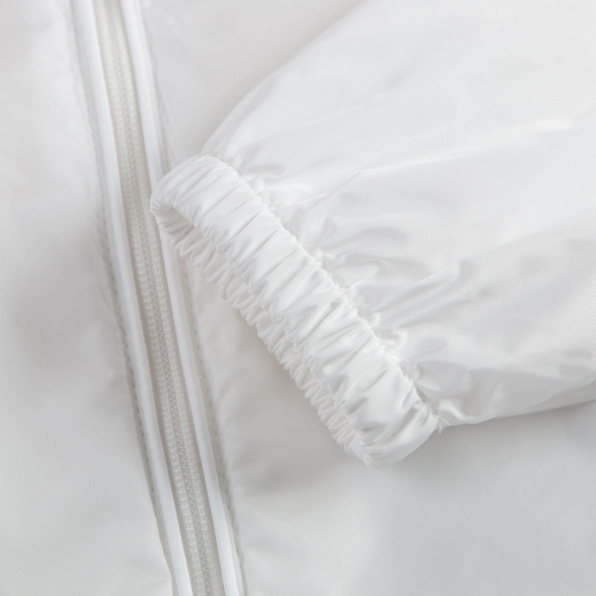 Girls White Windbreaker Jacket With Flounces