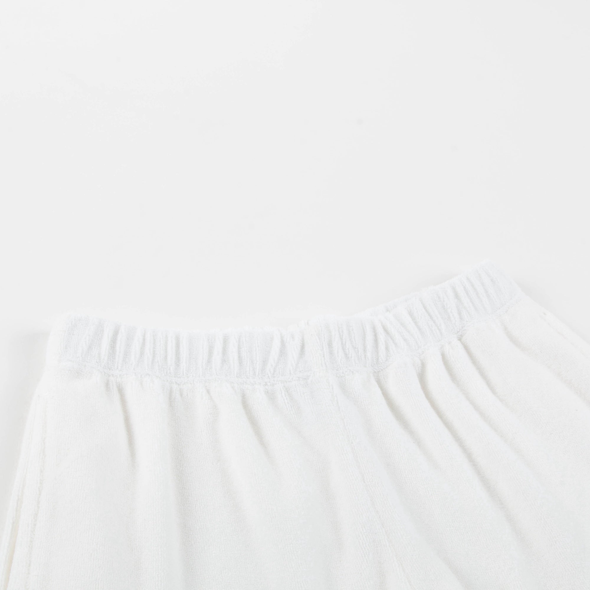 Girls & Boys White Pima Cotton Shorts