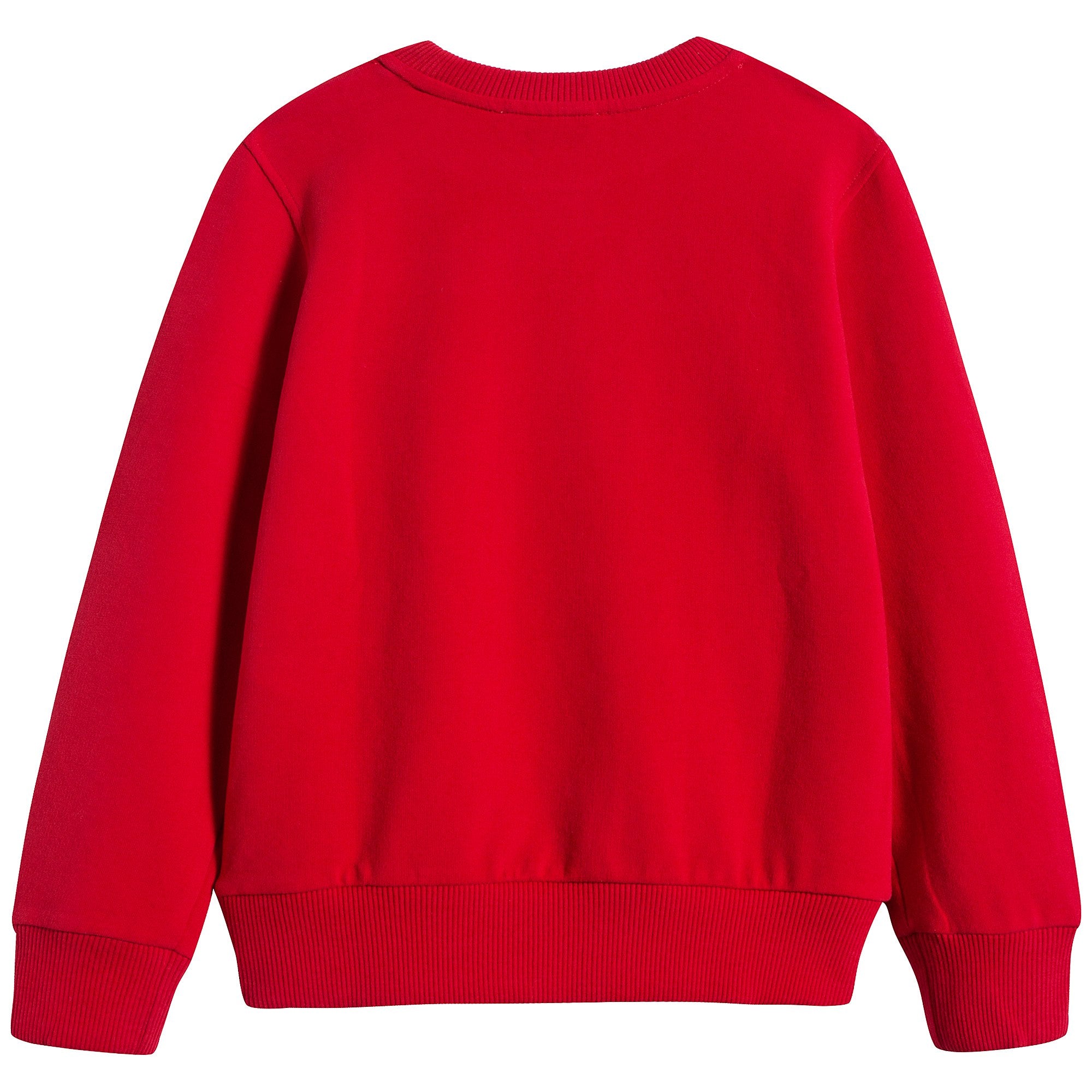 Girls Poppy Red Cotton Sweatshirt