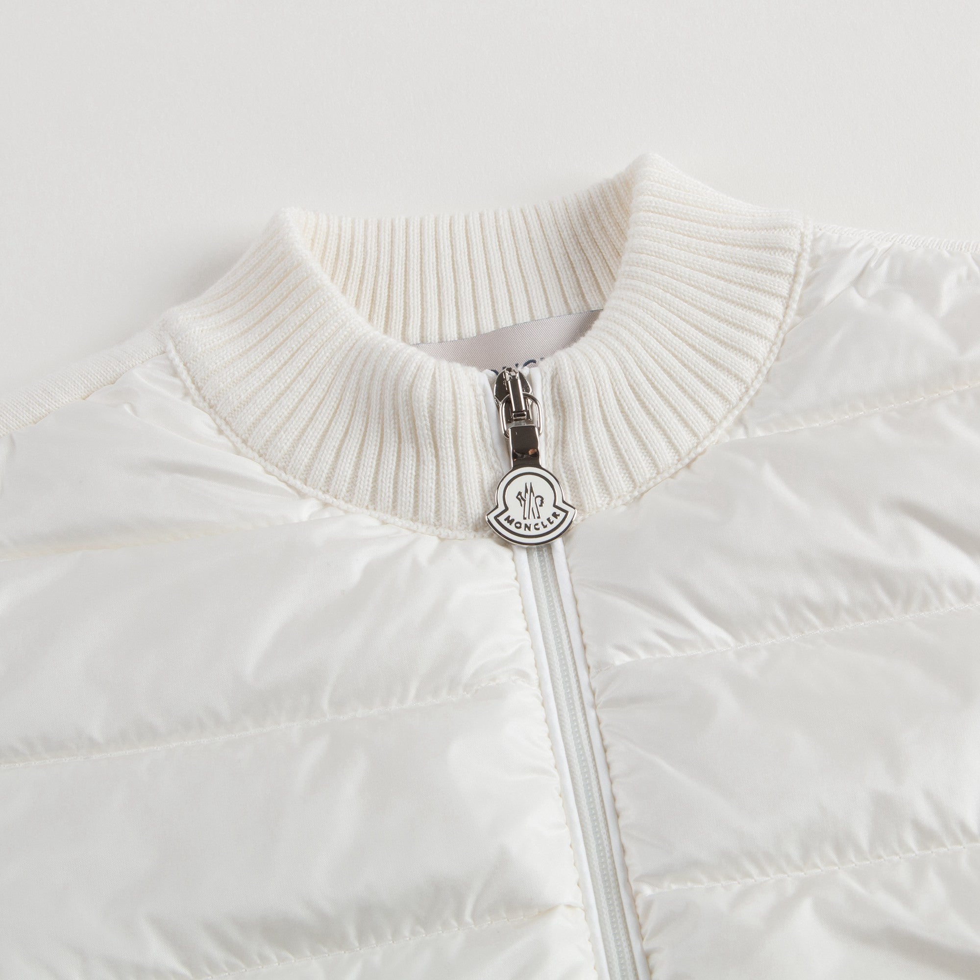 Girls White Cardigan With Knitted Sleeves