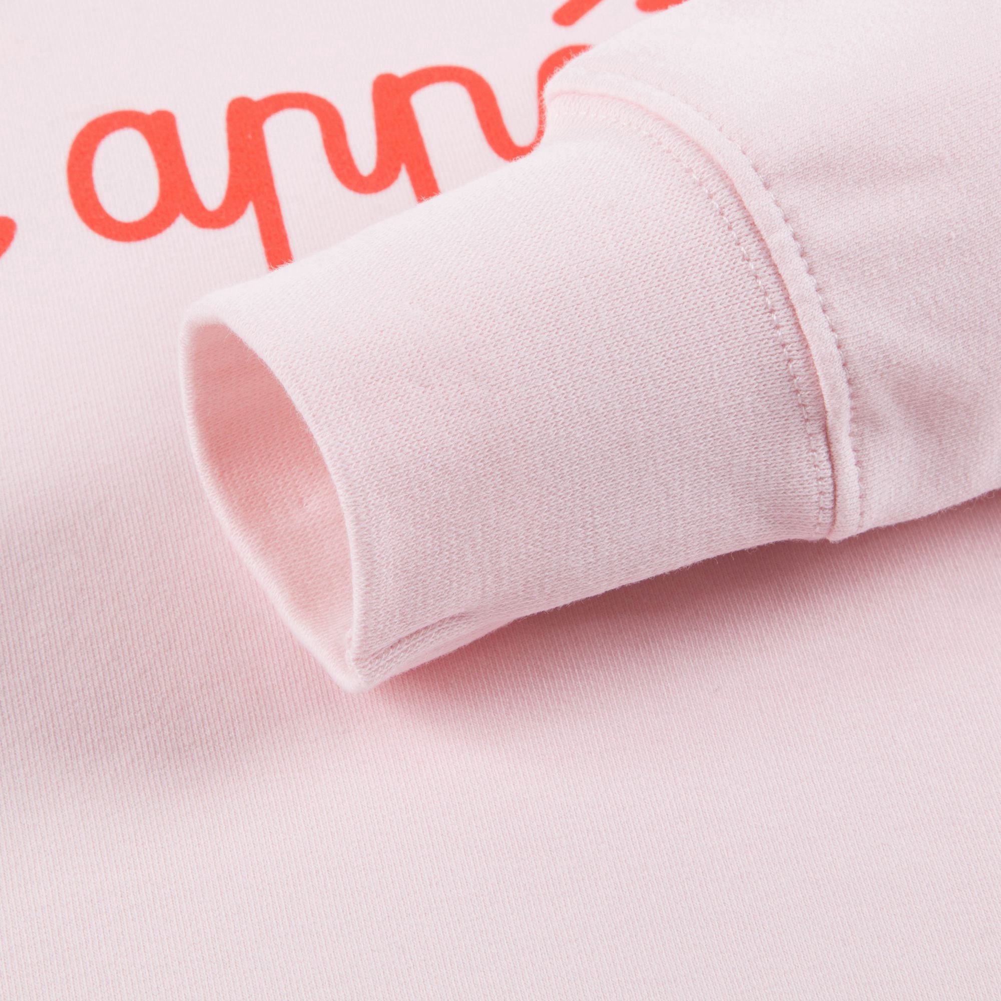 Girls Light Pink Pima Cotton Sweatshirt