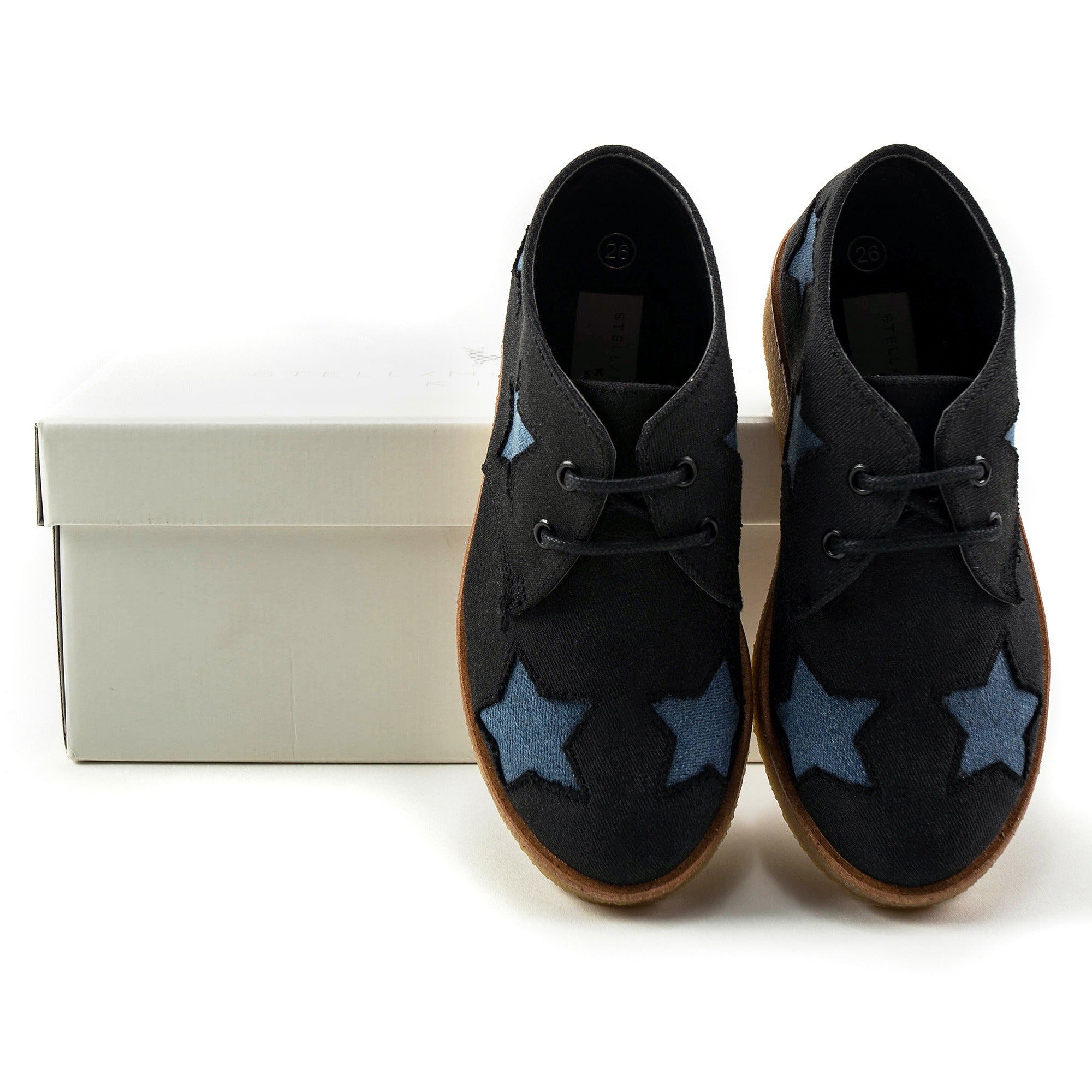 Girls Blue Stars Cotton Shoes