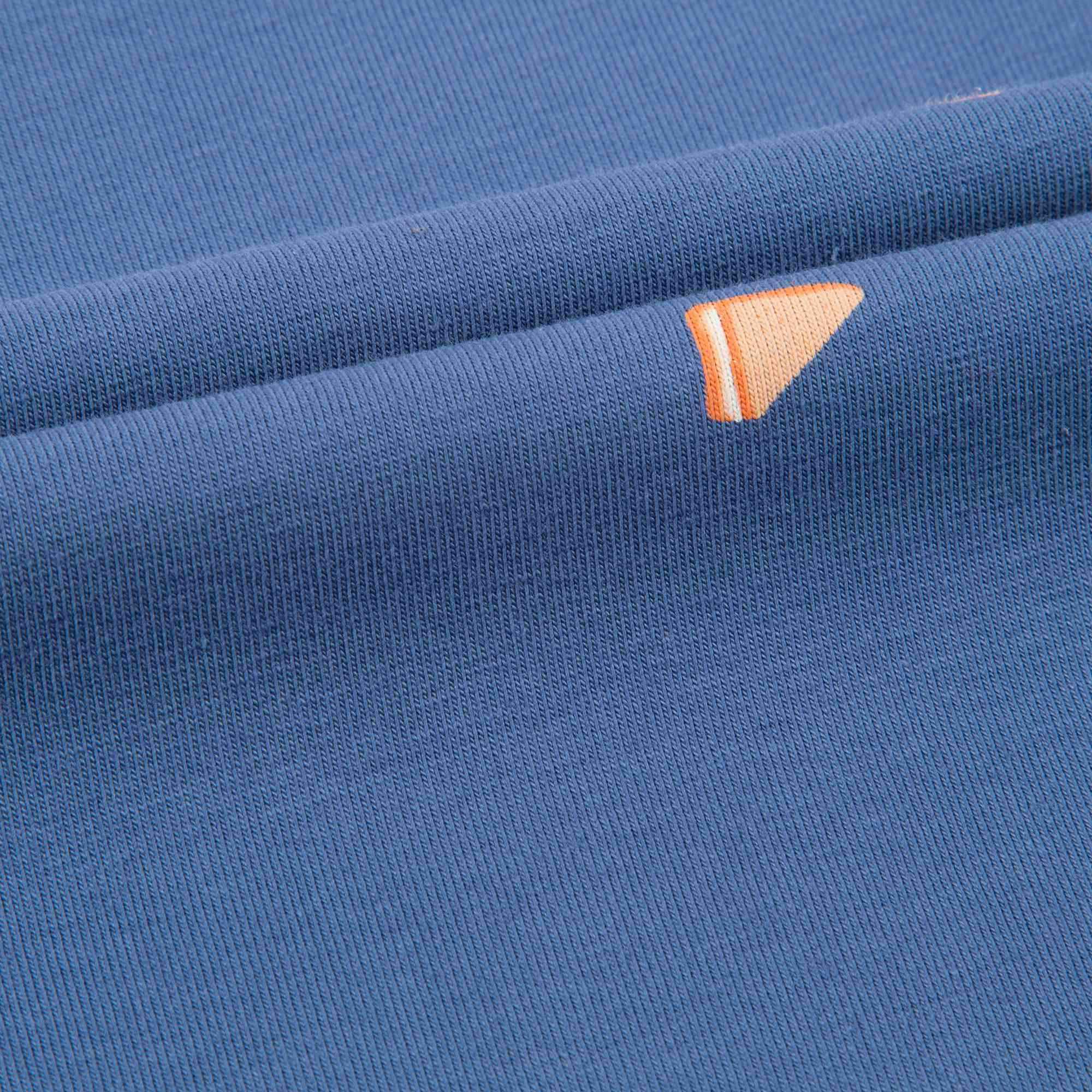 Girls Light Navy Pima Cotton Dress