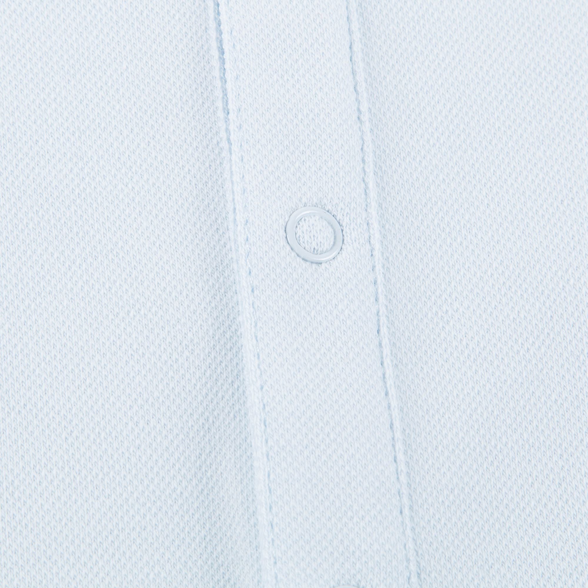 Girls Light Blue Pima  Cotton Rompers