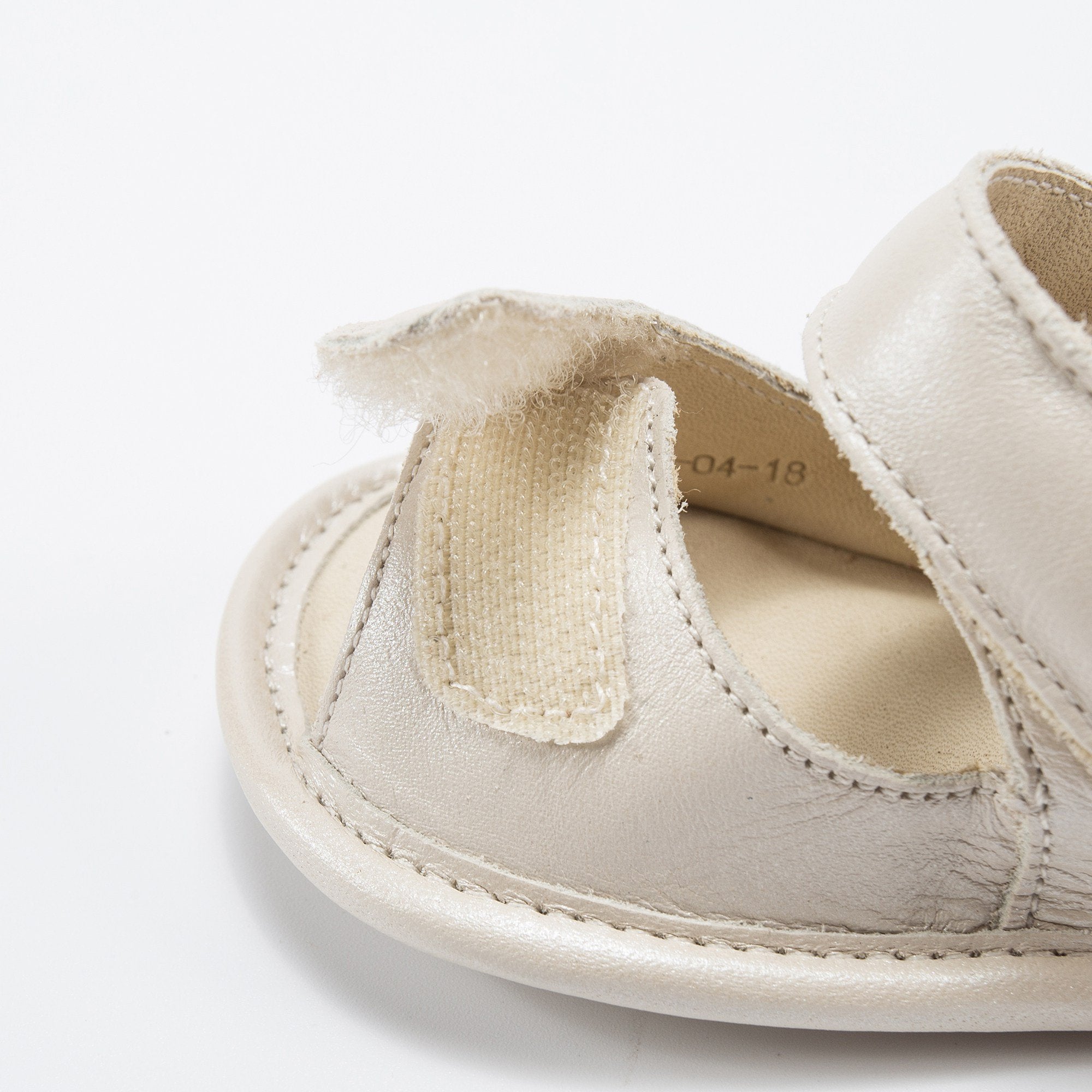 Baby Girls Antique White Leather Sandal