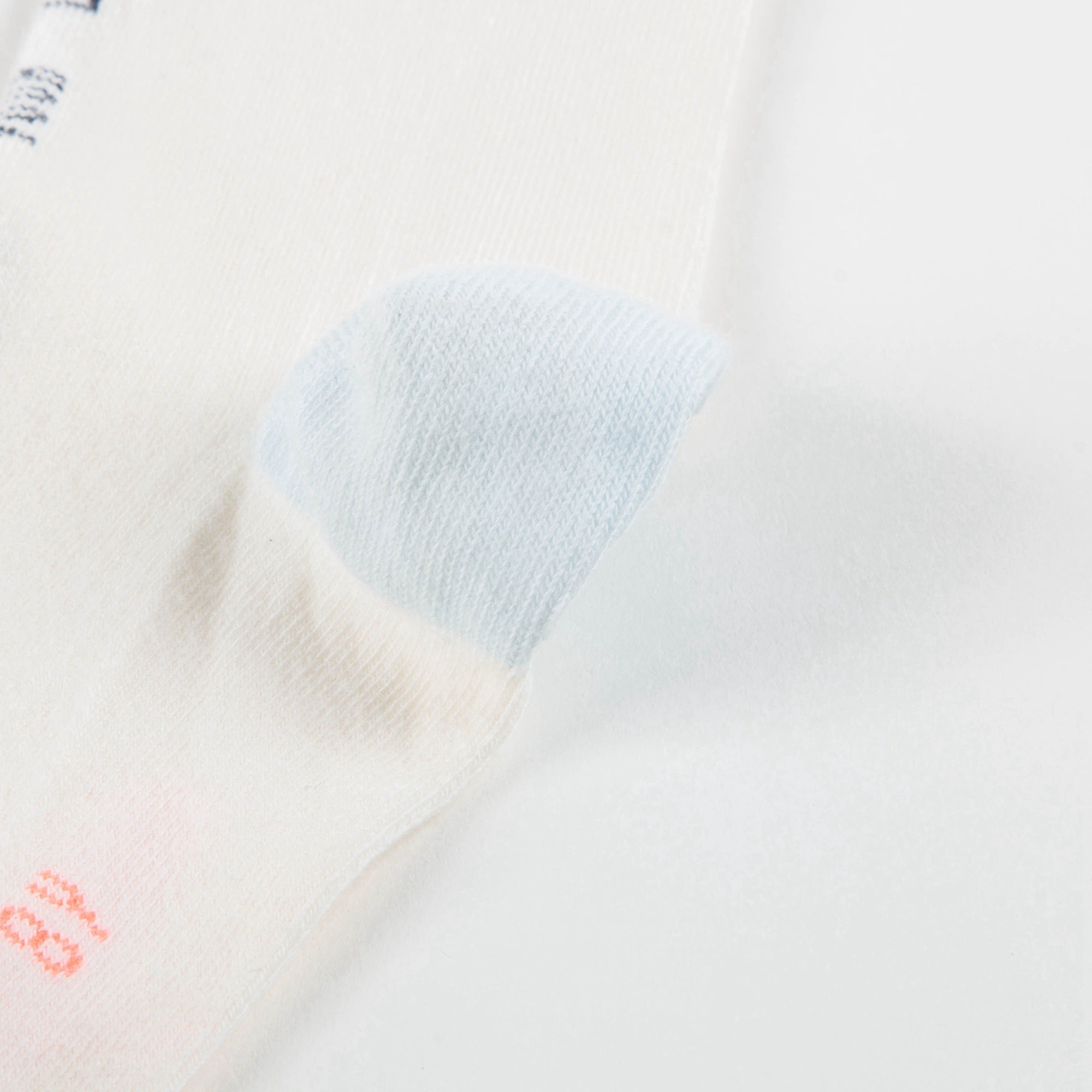 Girls White & Light Blue Cotton Socks