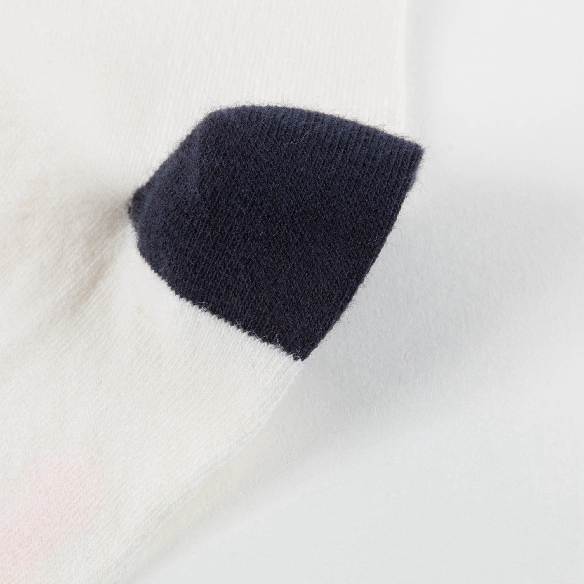 Girls White & Blue Cotton Socks