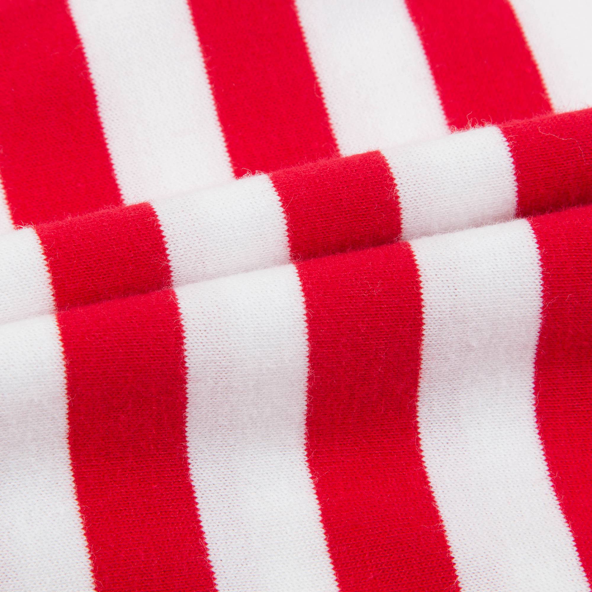 Baby Girls Red Stripes Cotton Teddy Bear Babysuit
