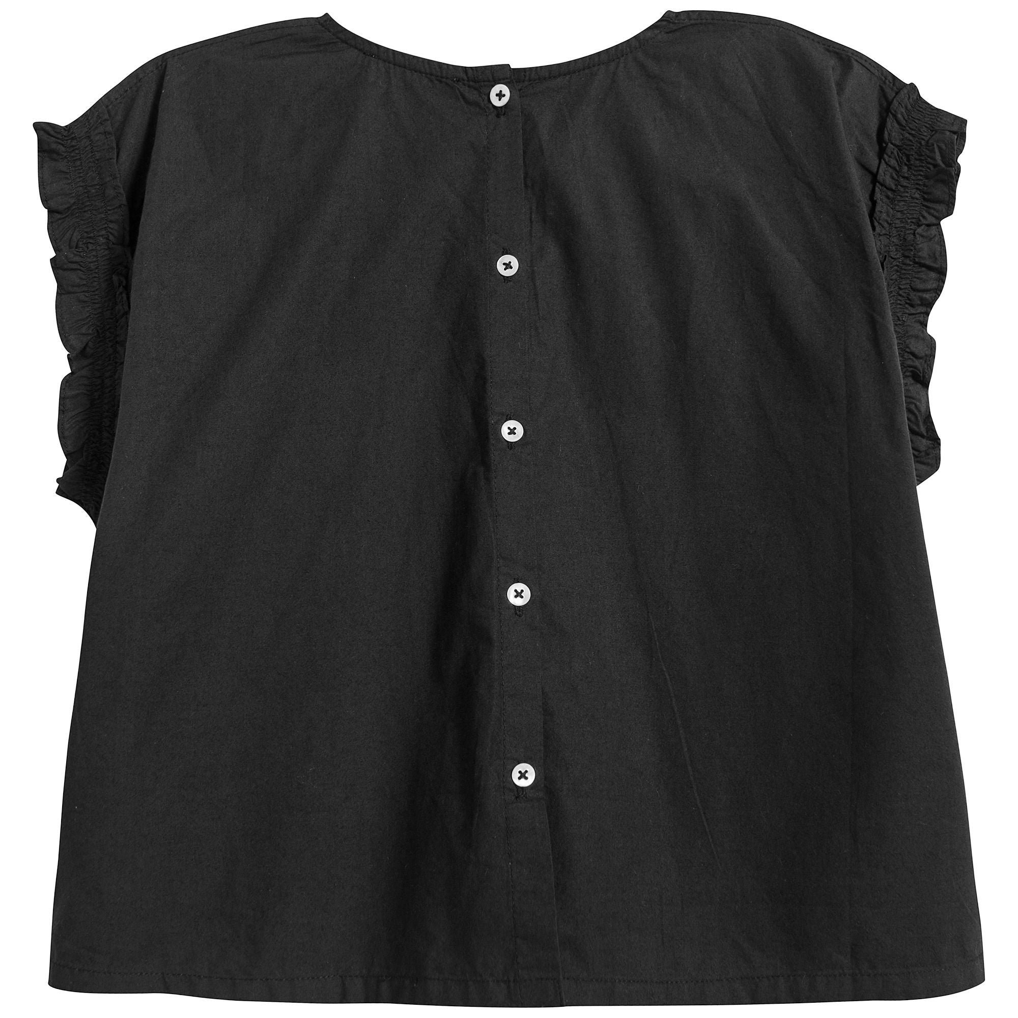 Girls Black Cotton Dress