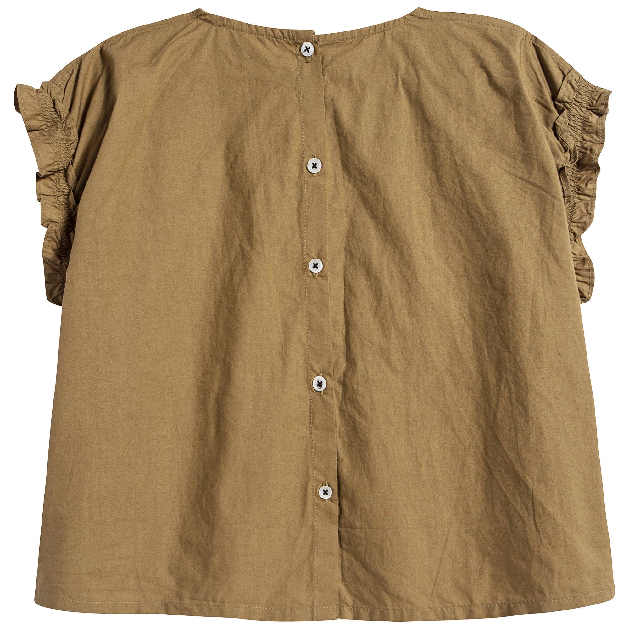 Girls Olive Cotton Top